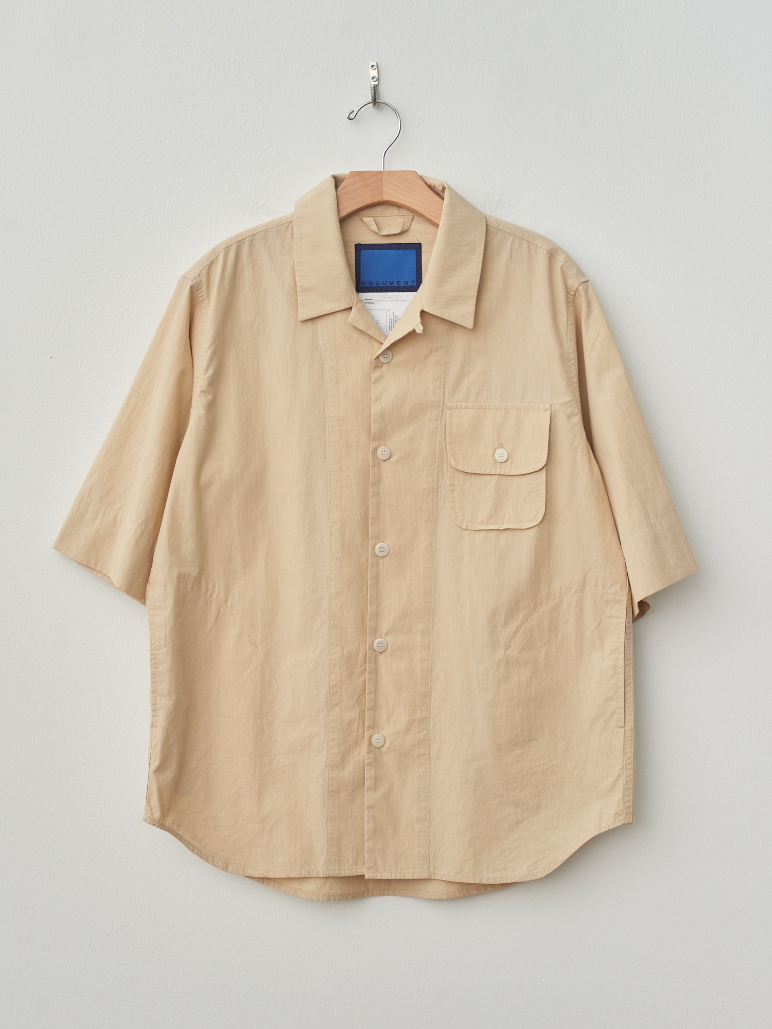 Namu Shop - Document Cotton Capri Shirt - Beige