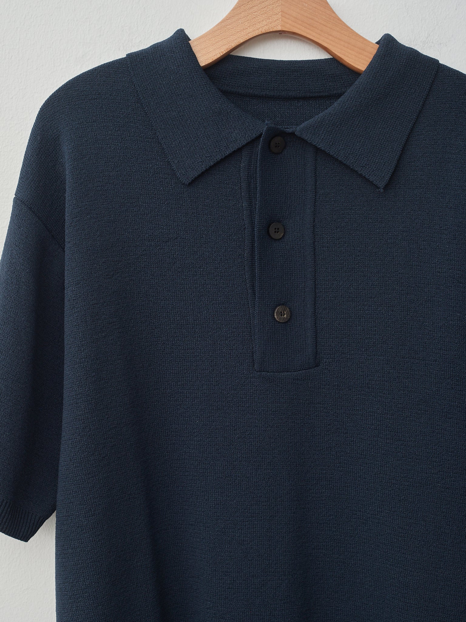 Namu Shop - Document Hanji Polo Sweater - Navy