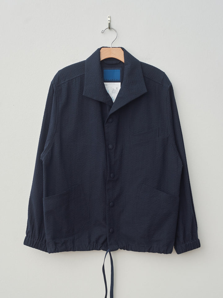 Namu Shop - Document Cotton Seersucker Coach Jacket - Dark Navy