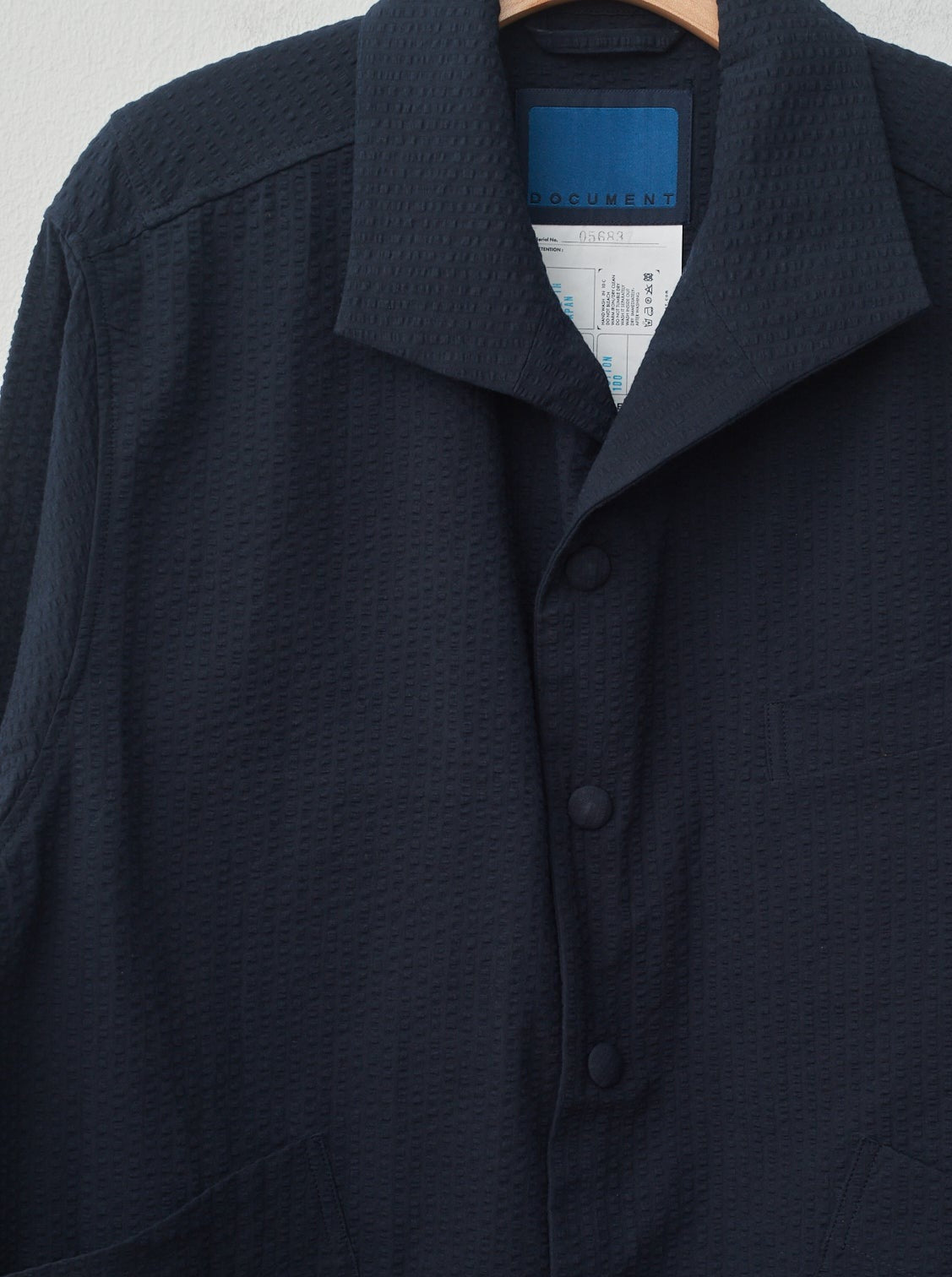 Namu Shop - Document Cotton Seersucker Coach Jacket - Dark Navy