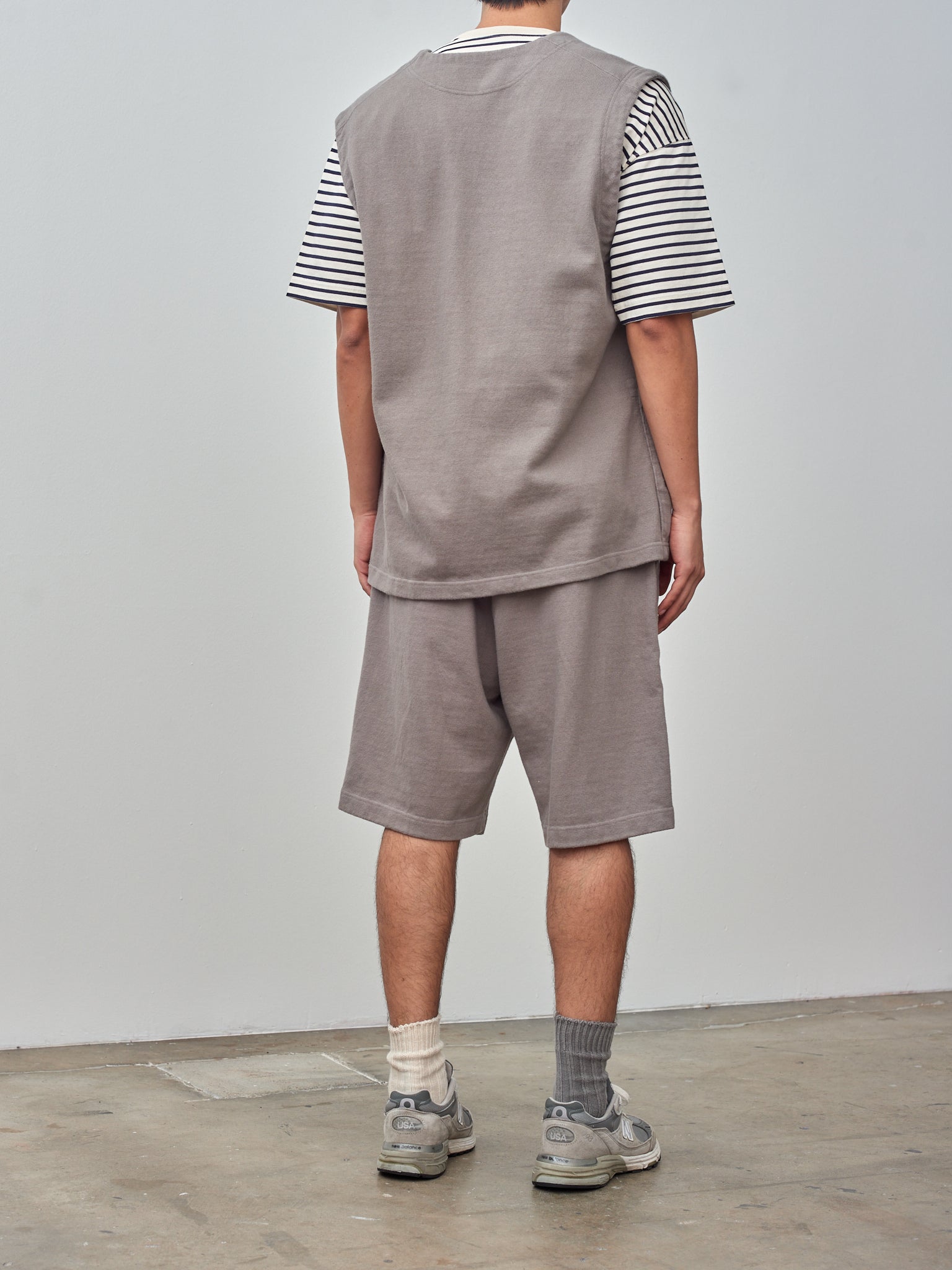 Namu Shop - ts(s) Soft Heavy Jersey Easy Big Shorts - Gray