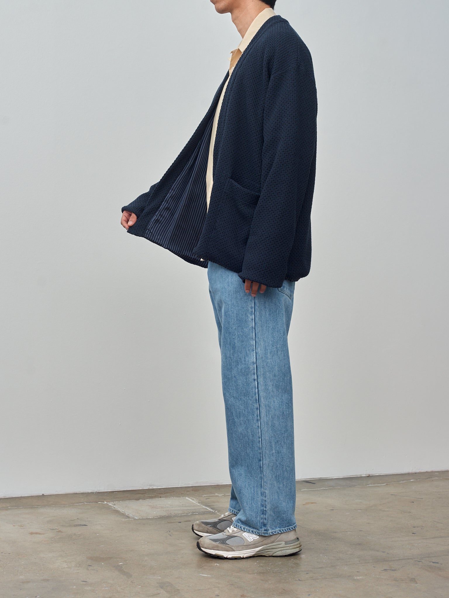 Namu Shop - ts(s) Lined Easy Cardigan - Navy
