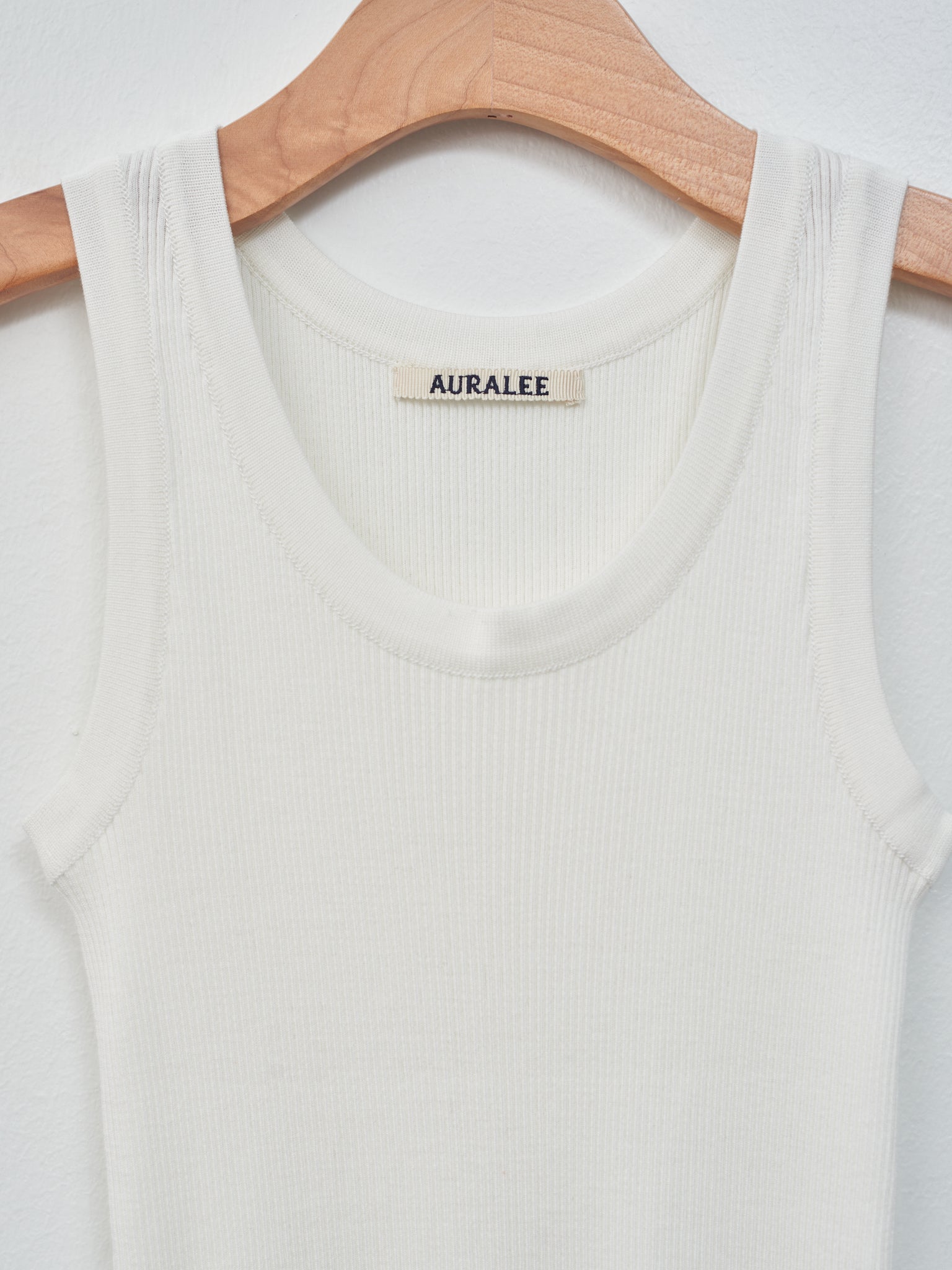 Namu Shop - Auralee Giza High Gauge Rib Knit Tank - White