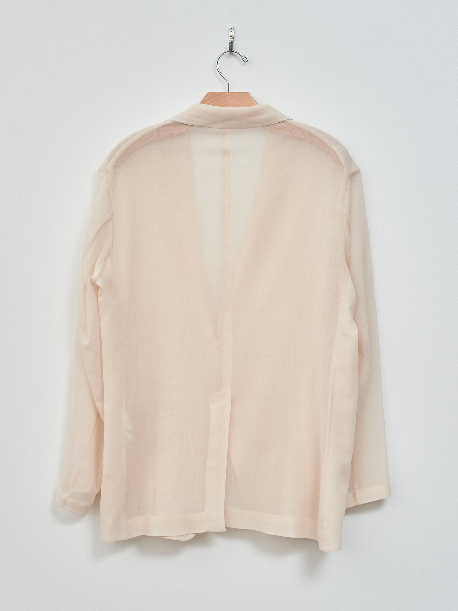 Namu Shop - Auralee Wool Recycle Polyester Leno Sheer Jacket - Ivory