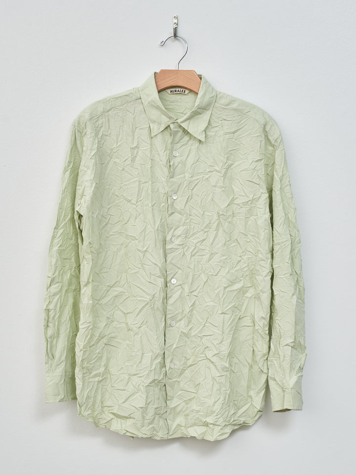 Namu Shop - Auralee Wrinkled Washed Finx Twill Shirt - Light Green