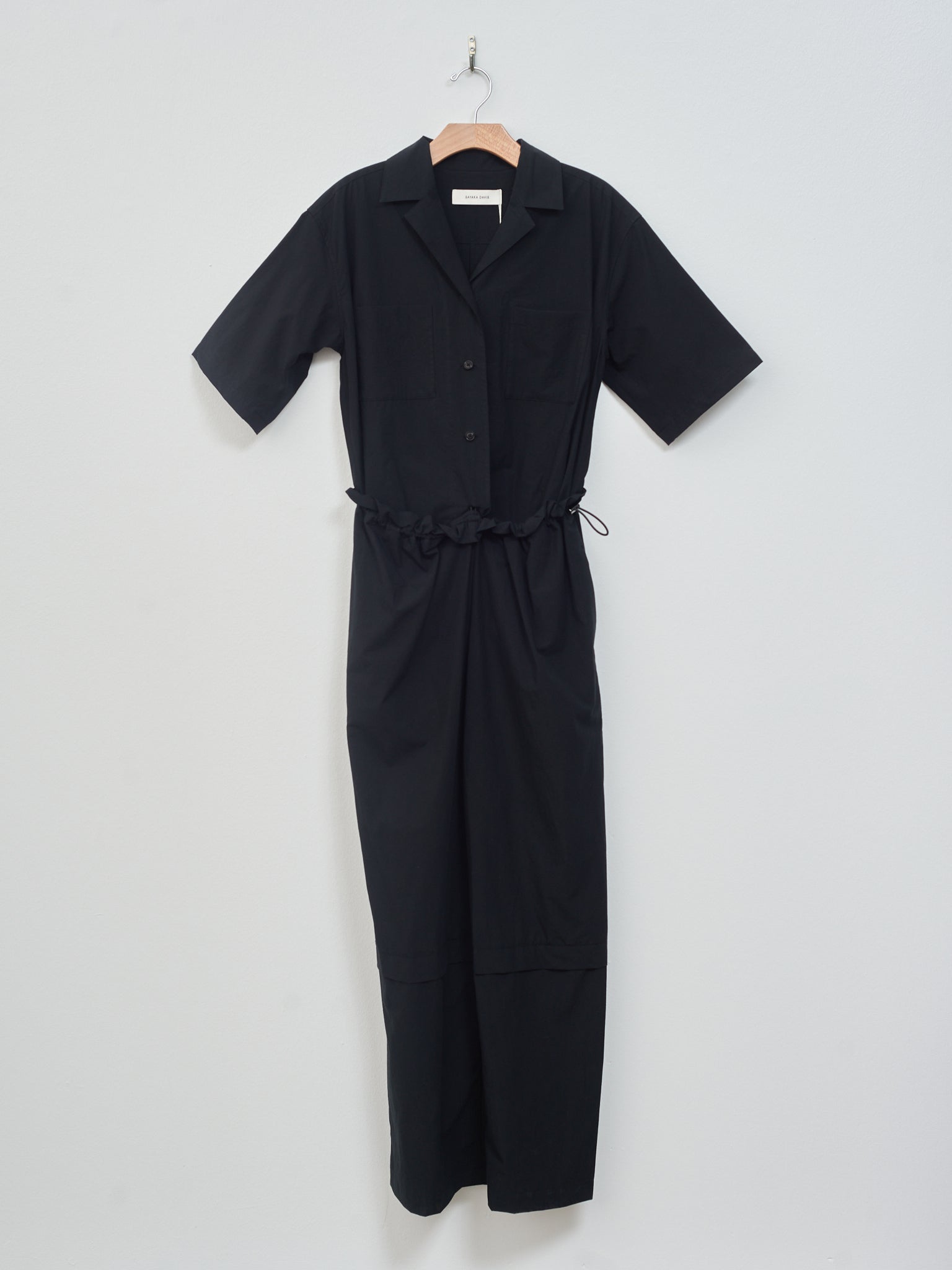 Namu Shop - Sayaka Davis Open Collar Jumpsuit - Black