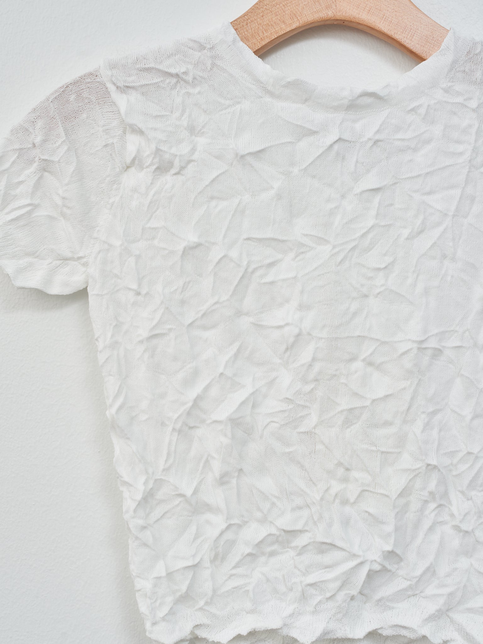Namu Shop - Sayaka Davis Crinkled Petite Knit Tee - White