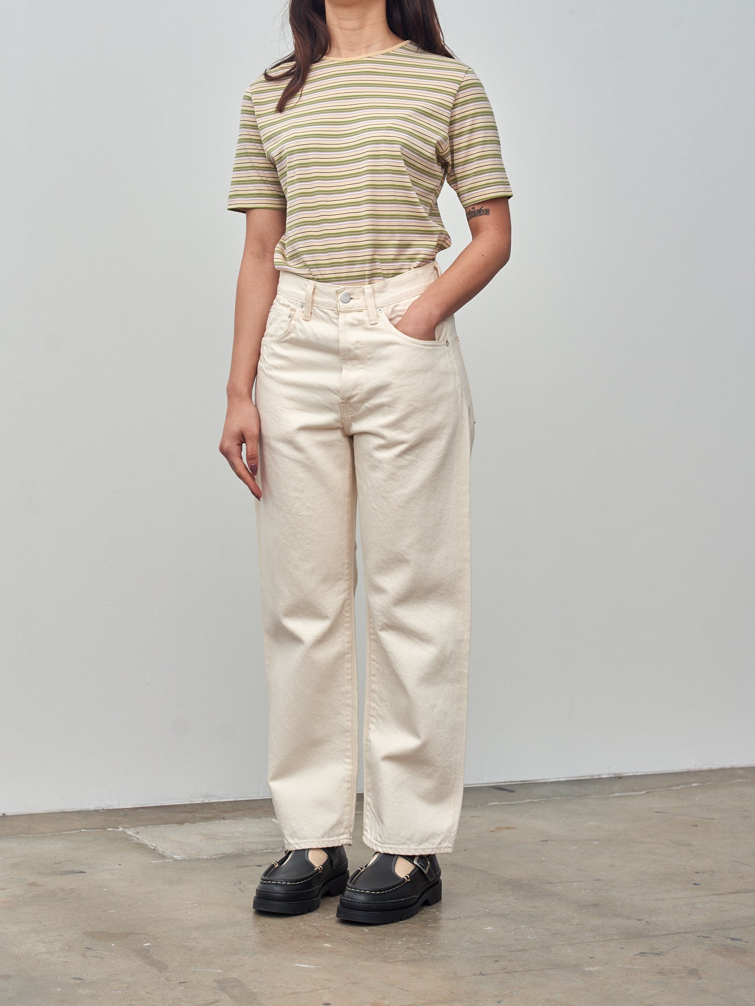 Namu Shop - Hatski Straight Washi Denim - Ecru