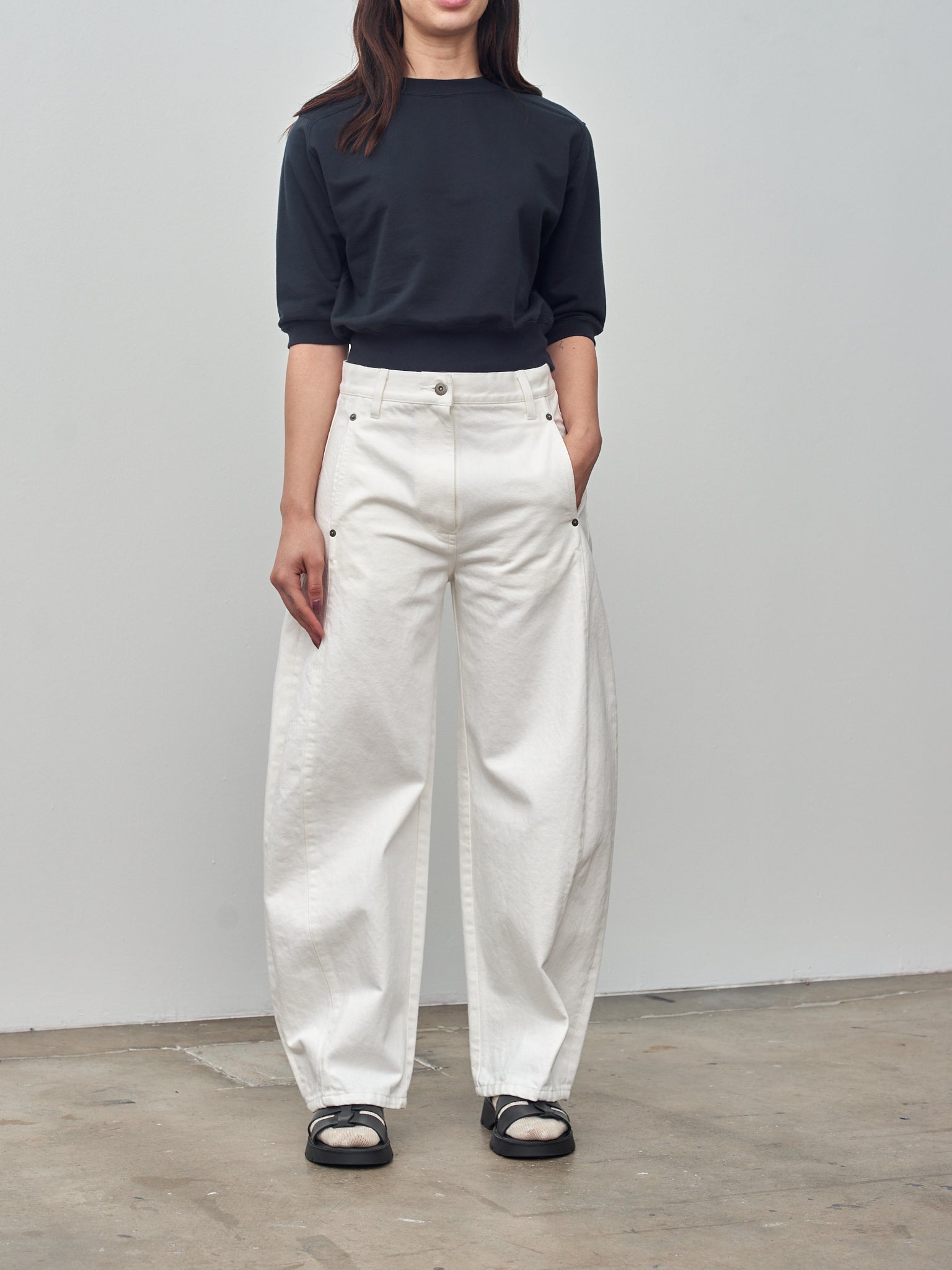 Namu Shop - Sayaka Davis Barrel Pants - Off White