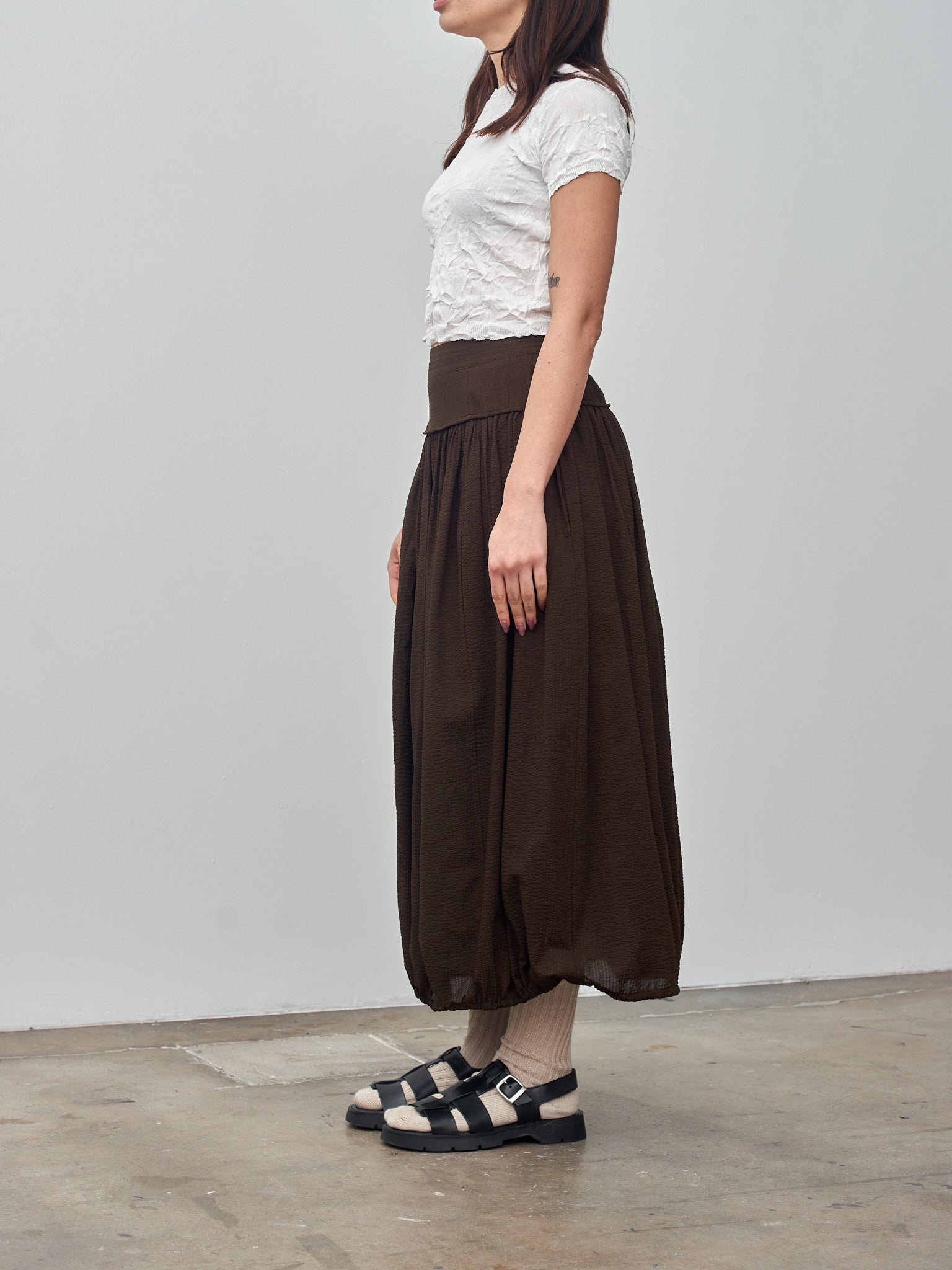 Namu Shop - Sayaka Davis Balloon Skirt - Chocolate