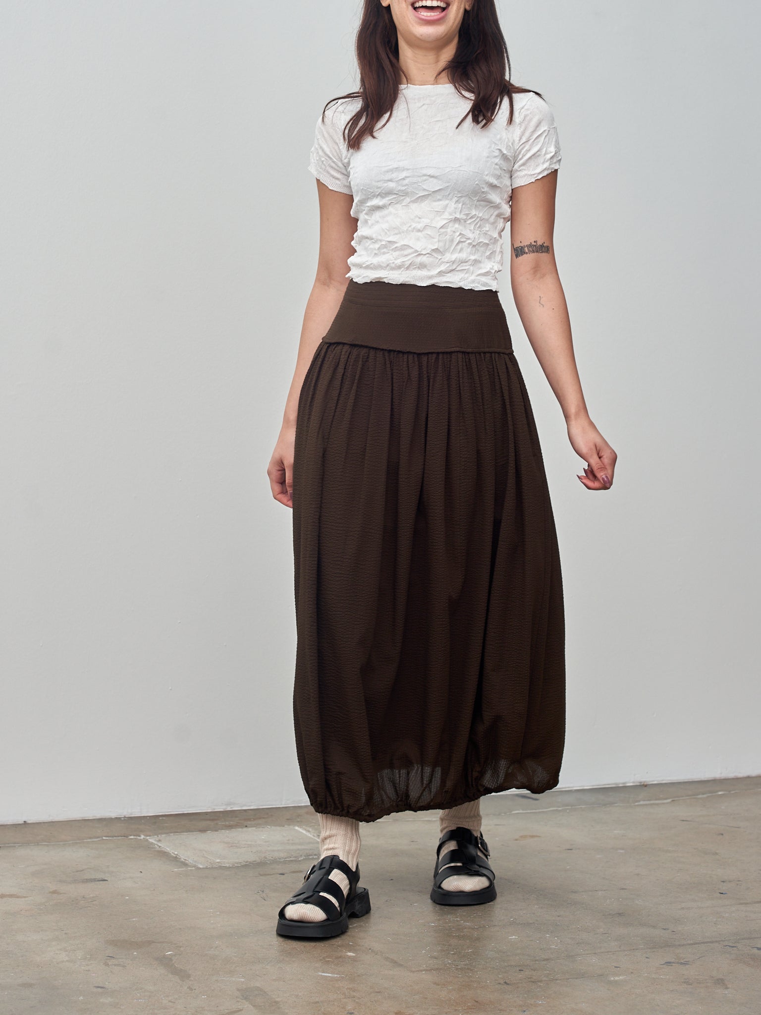 Namu Shop - Sayaka Davis Balloon Skirt - Chocolate