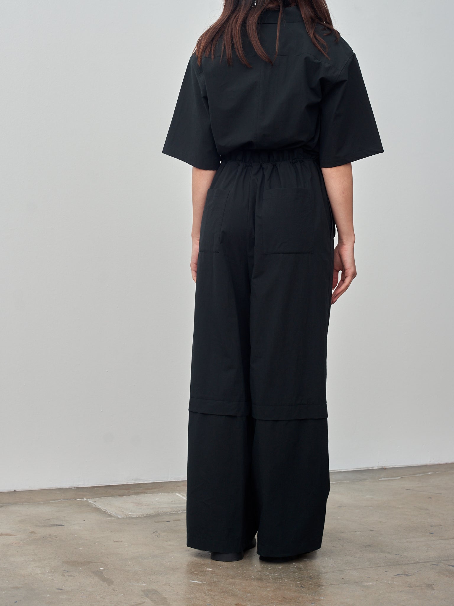 Namu Shop - Sayaka Davis Open Collar Jumpsuit - Black