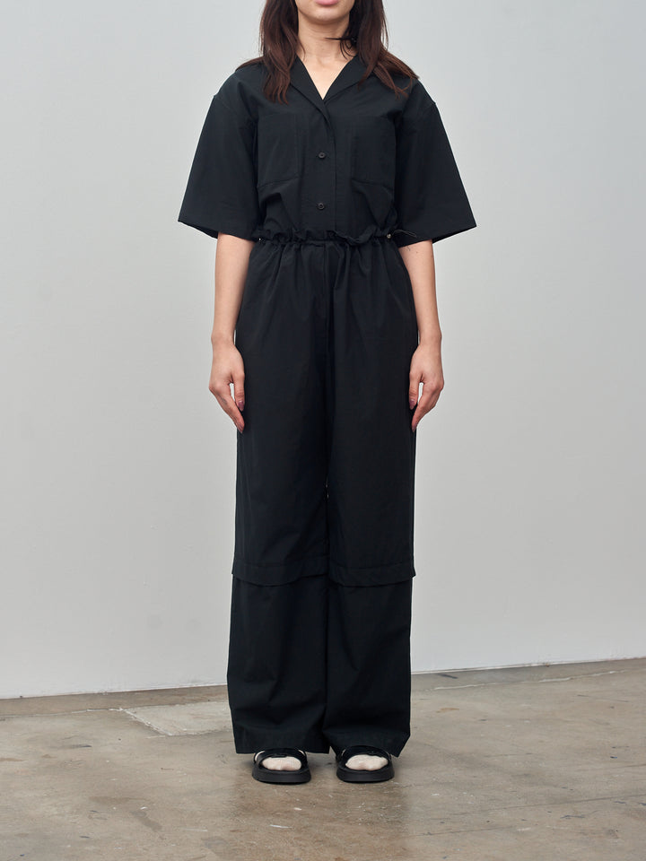 Namu Shop - Sayaka Davis Open Collar Jumpsuit - Black