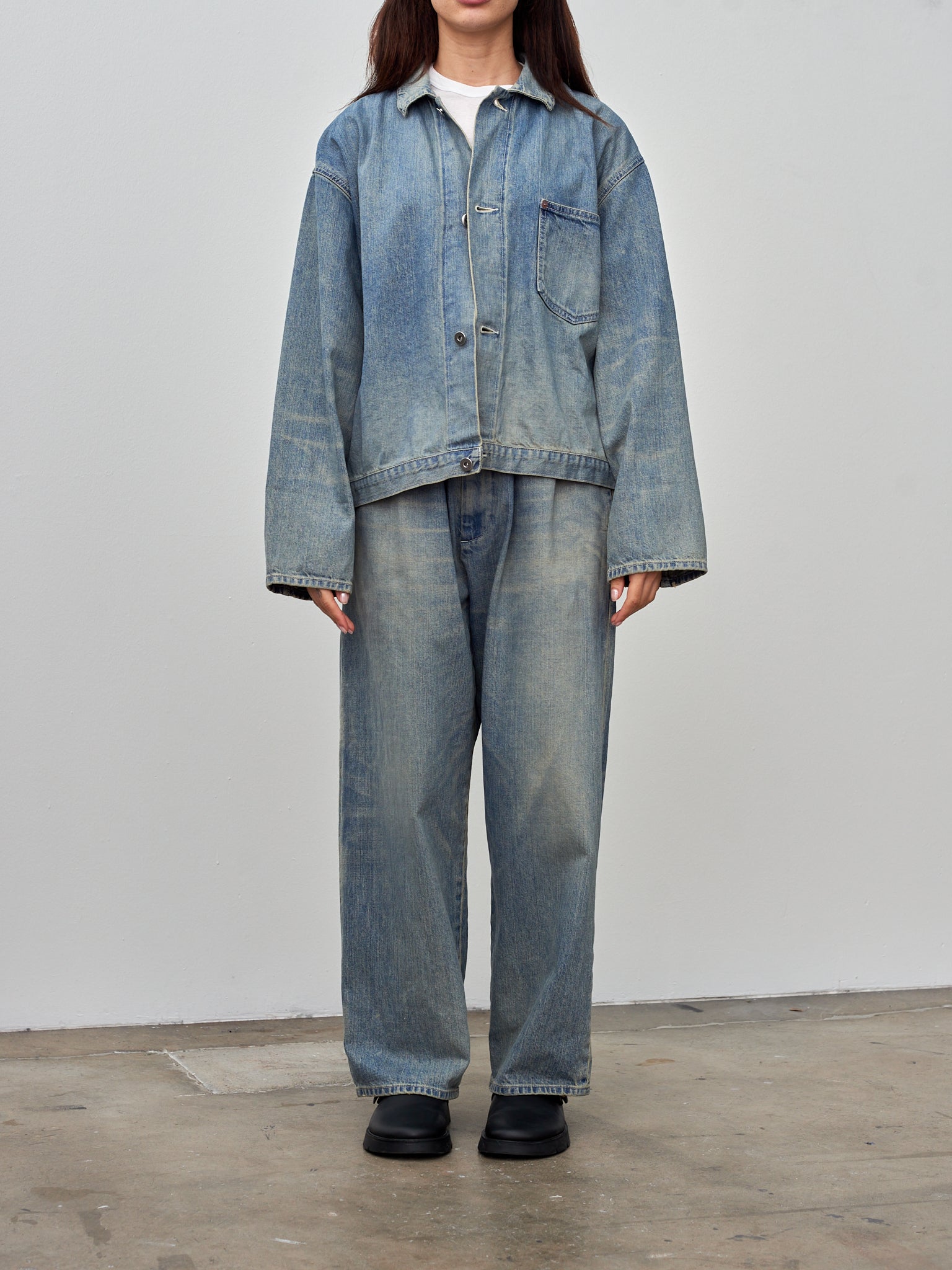Namu Shop - Yoko Sakamoto Denim Blouse Jacket - Fade Indigo