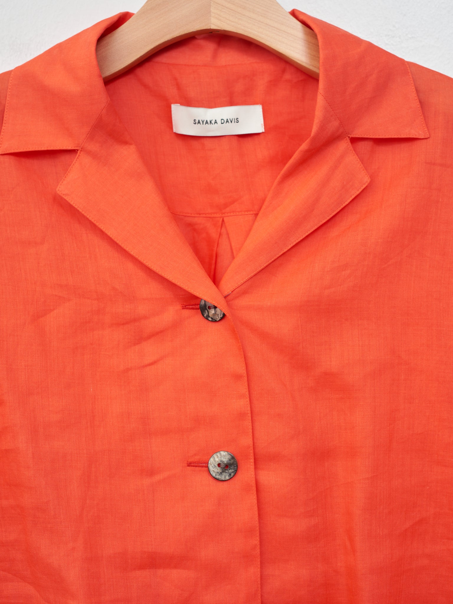 Namu Shop - Sayaka Davis Sheer Cropped Shirt - Orange