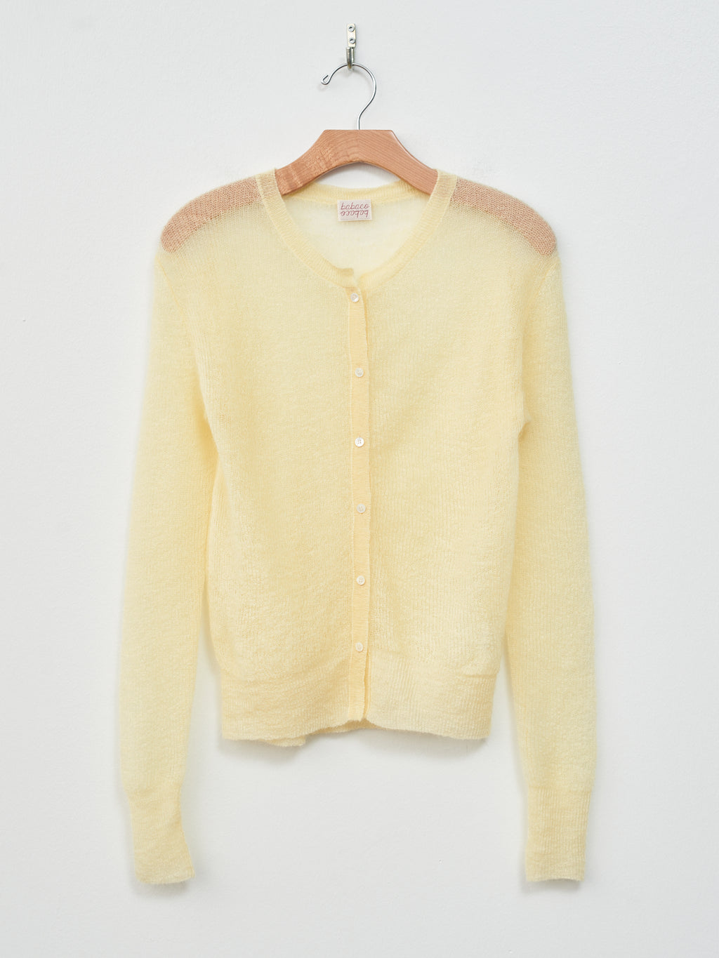 Namu Shop - Babaco Fine Mohair Silk Cardigan - Cream Yellow