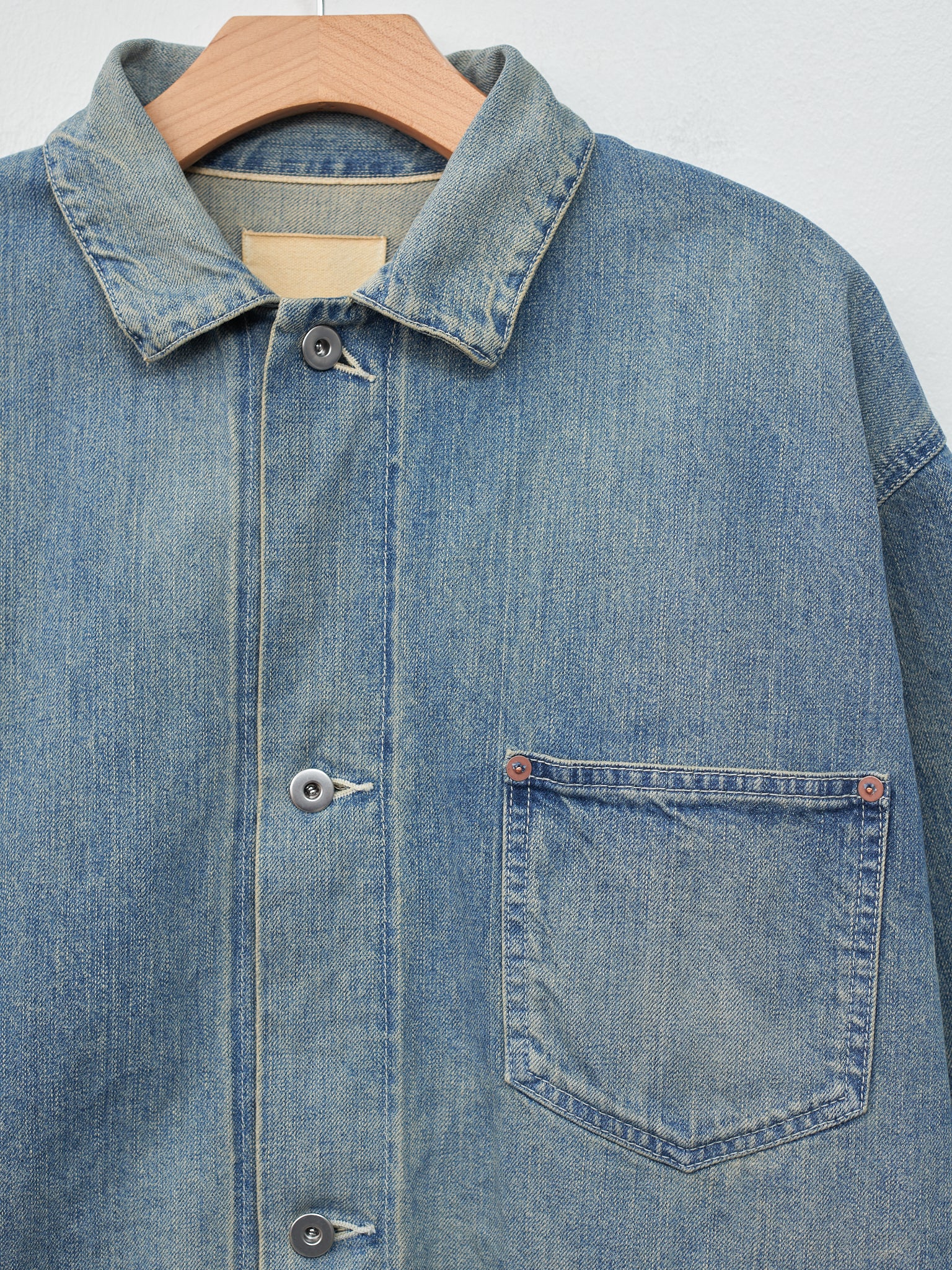 Namu Shop - Yoko Sakamoto Denim Blouse Jacket - Fade Indigo