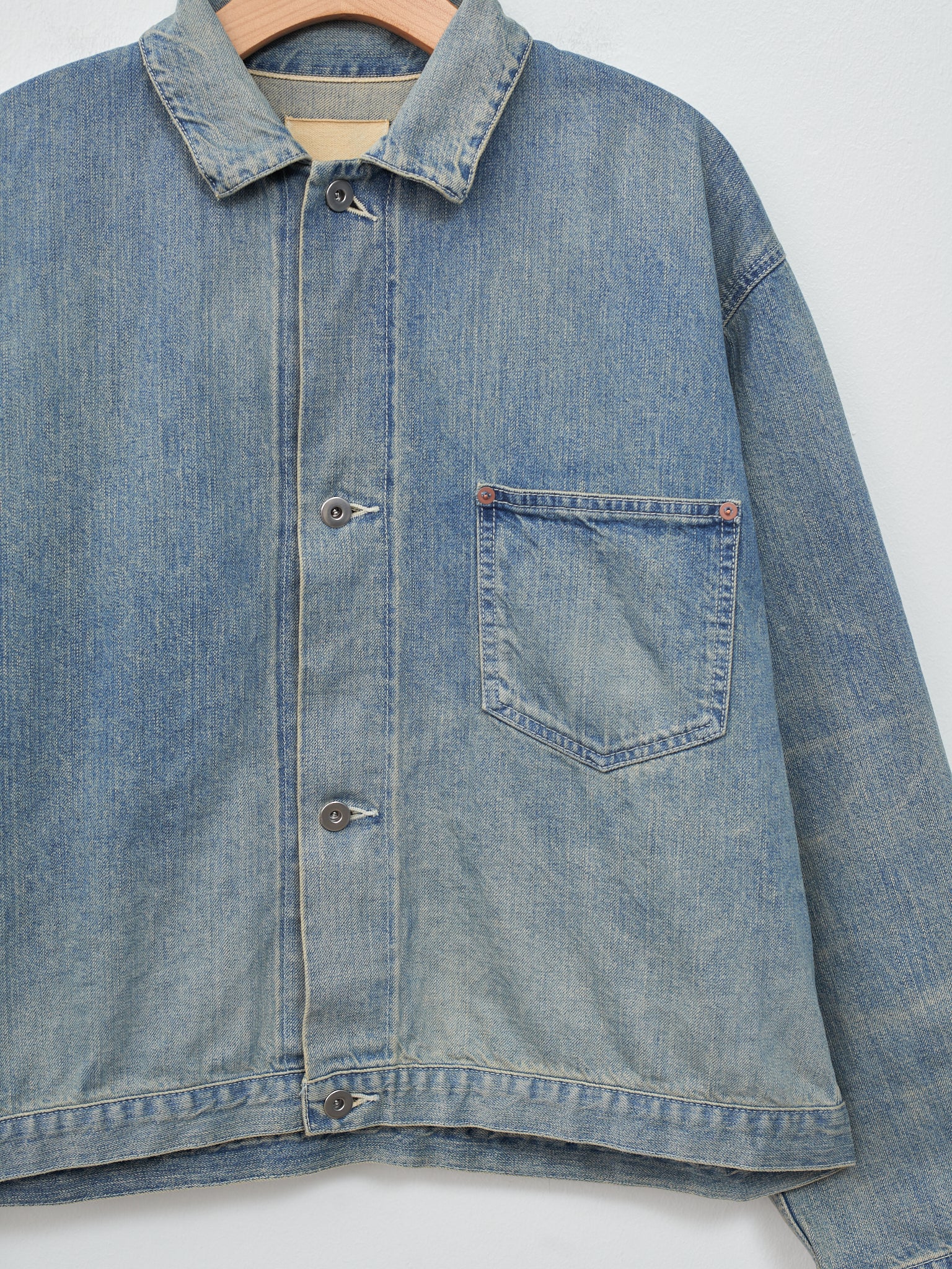 Namu Shop - Yoko Sakamoto Denim Blouse Jacket - Fade Indigo
