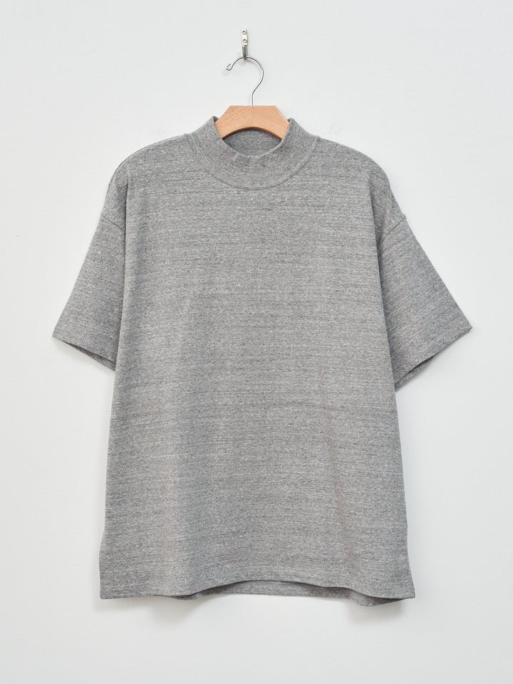 Namu Shop - Yoko Sakamoto Mock Neck T-Shirt - Heather Gray