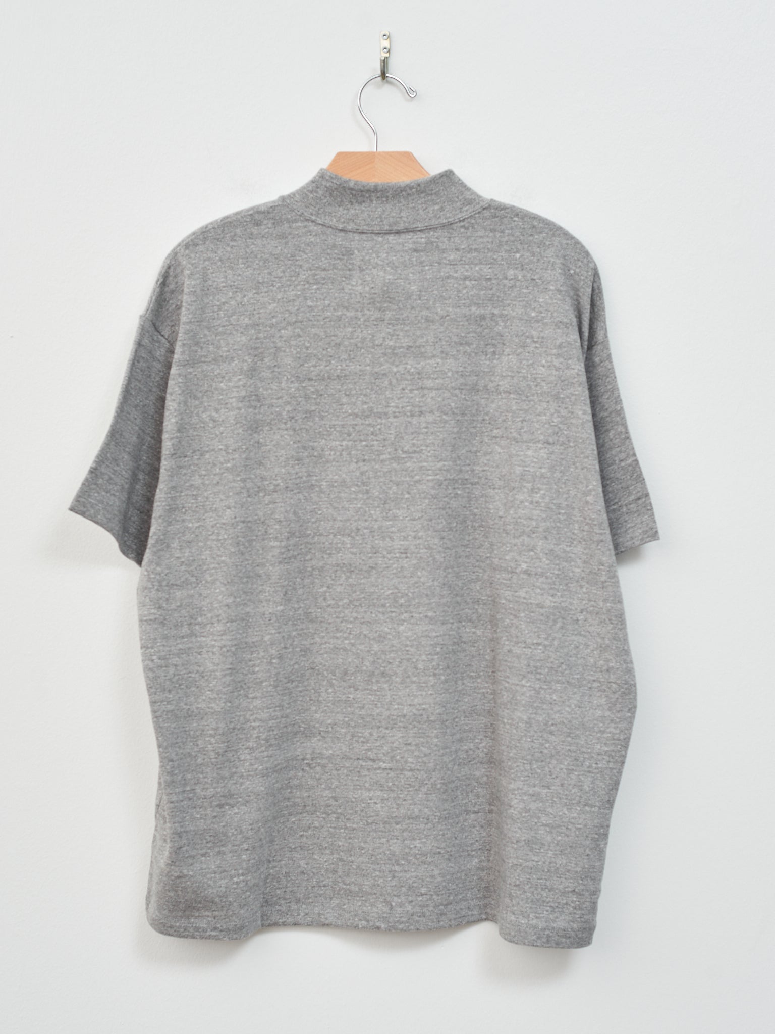 Namu Shop - Yoko Sakamoto Mock Neck T-Shirt - Heather Gray