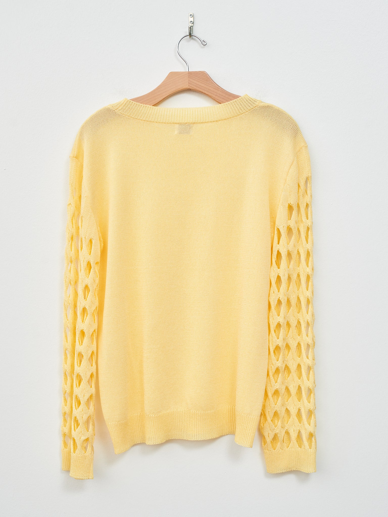 Namu Shop - Babaco Cable Sleeve Pullover - Cream Yellow