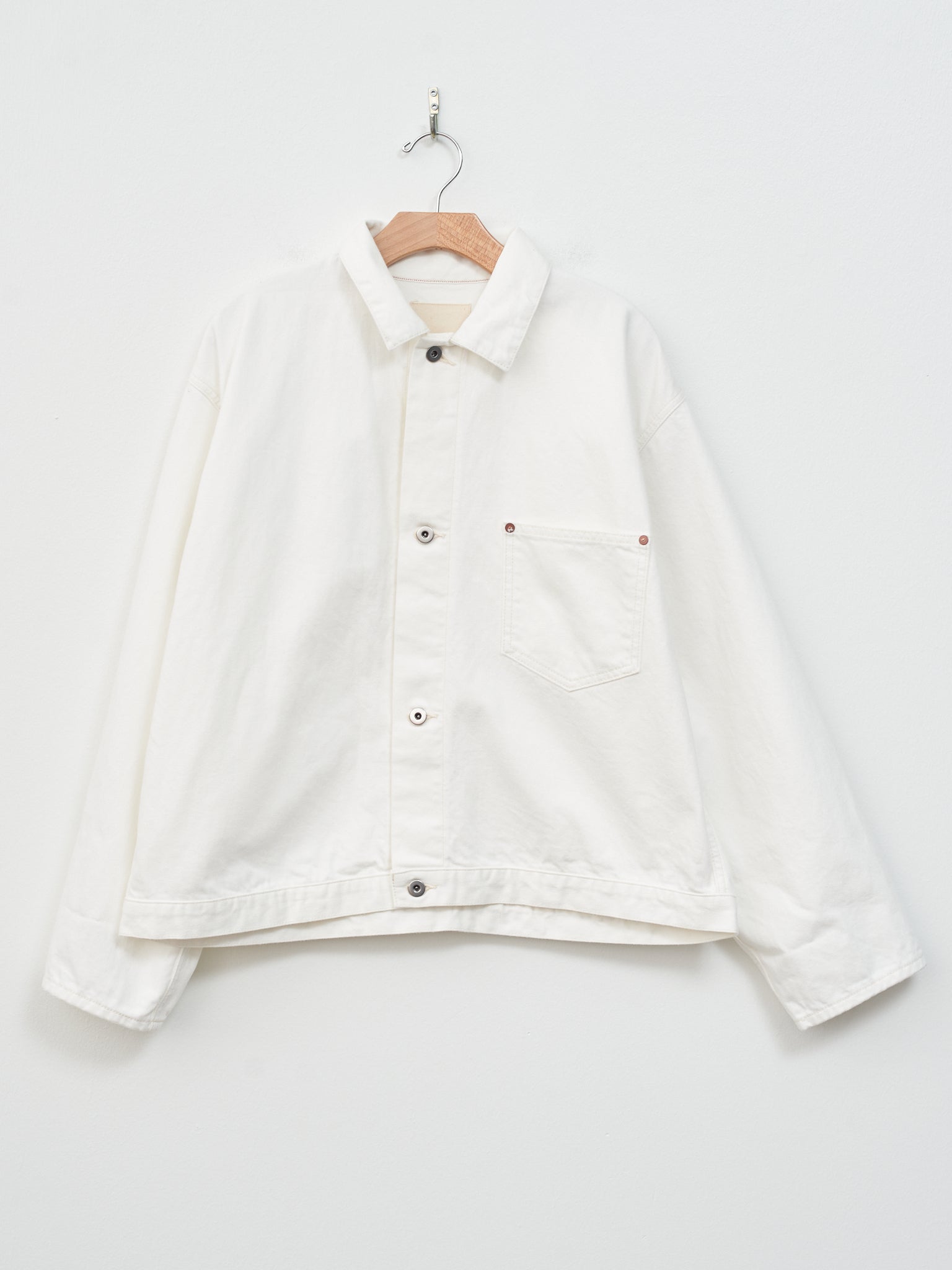 Namu Shop - Yoko Sakamoto Denim Blouse Jacket - White (One Wash)