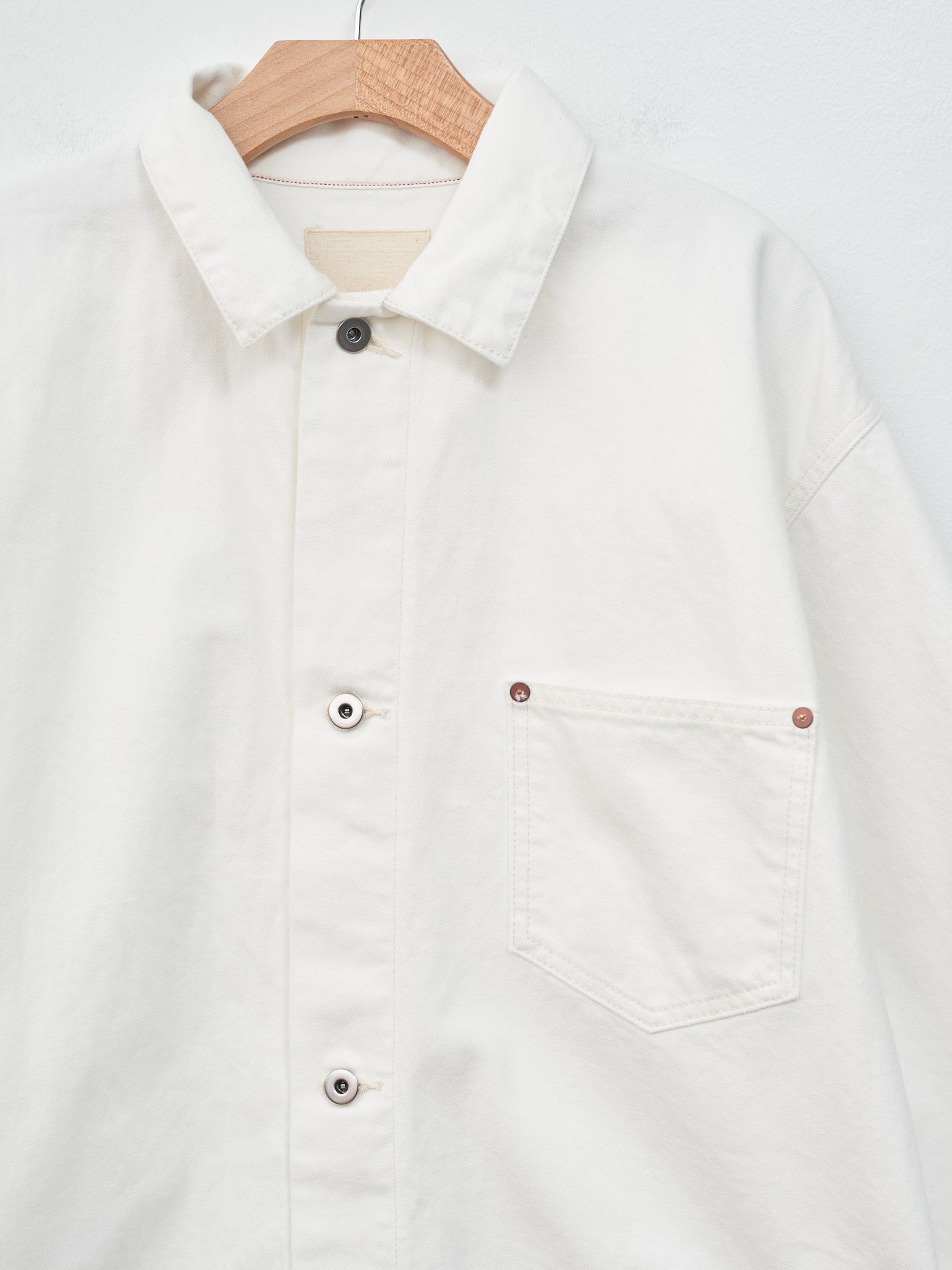Namu Shop - Yoko Sakamoto Denim Blouse Jacket - White (One Wash)