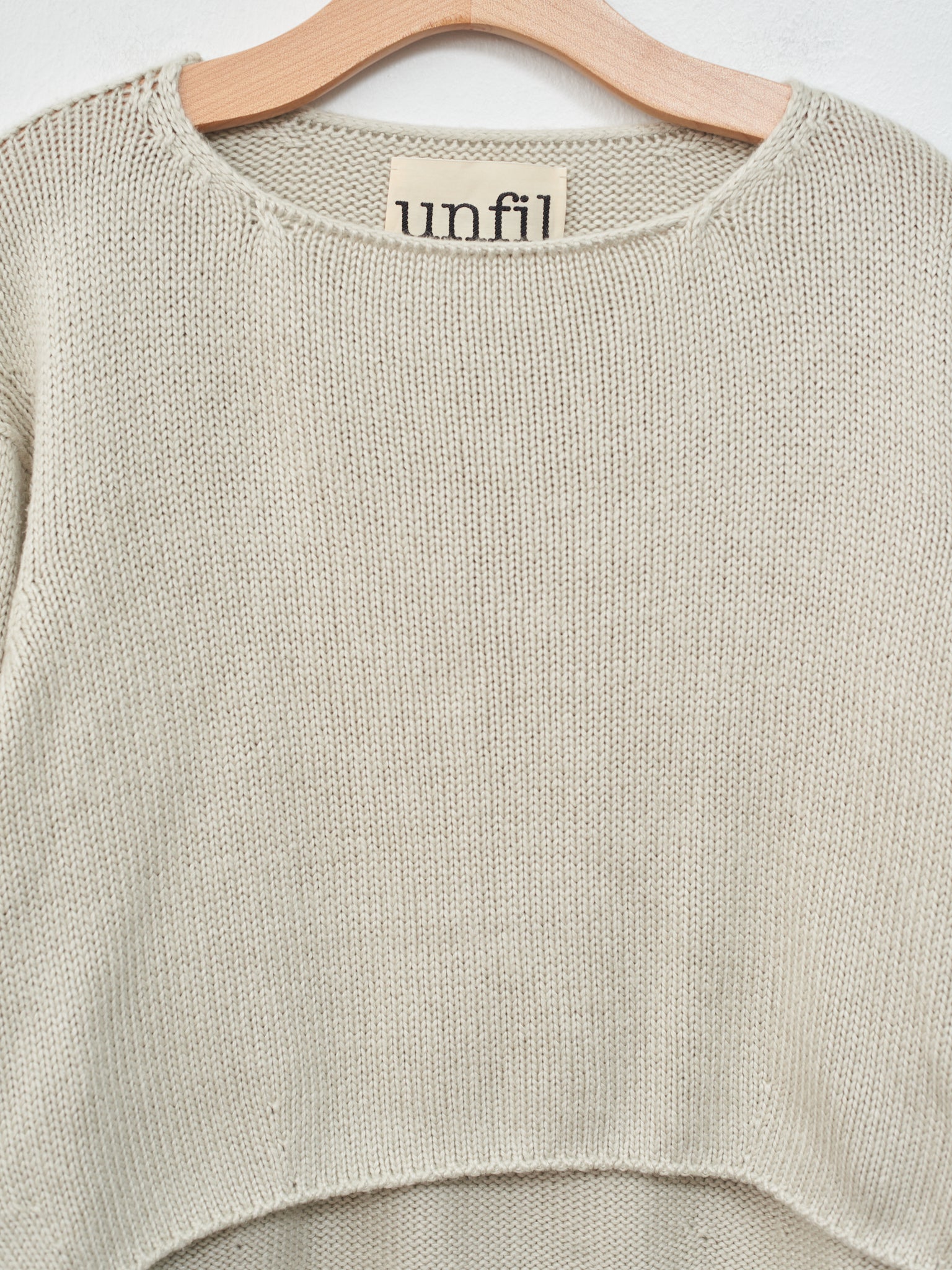 Namu Shop - Unfil Brushed Roving Silk Sweater - Light Gray