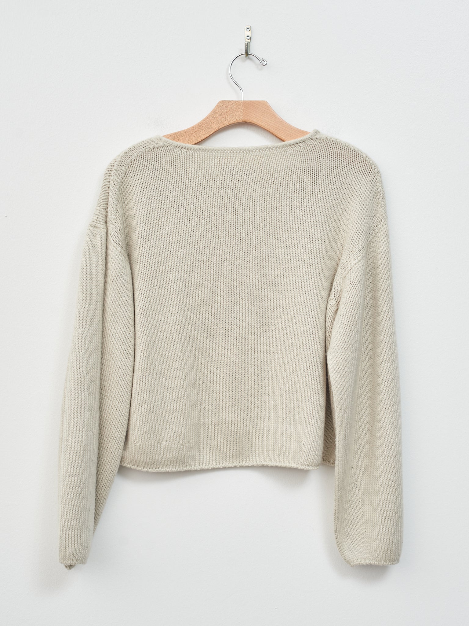 Namu Shop - Unfil Brushed Roving Silk Sweater - Light Gray