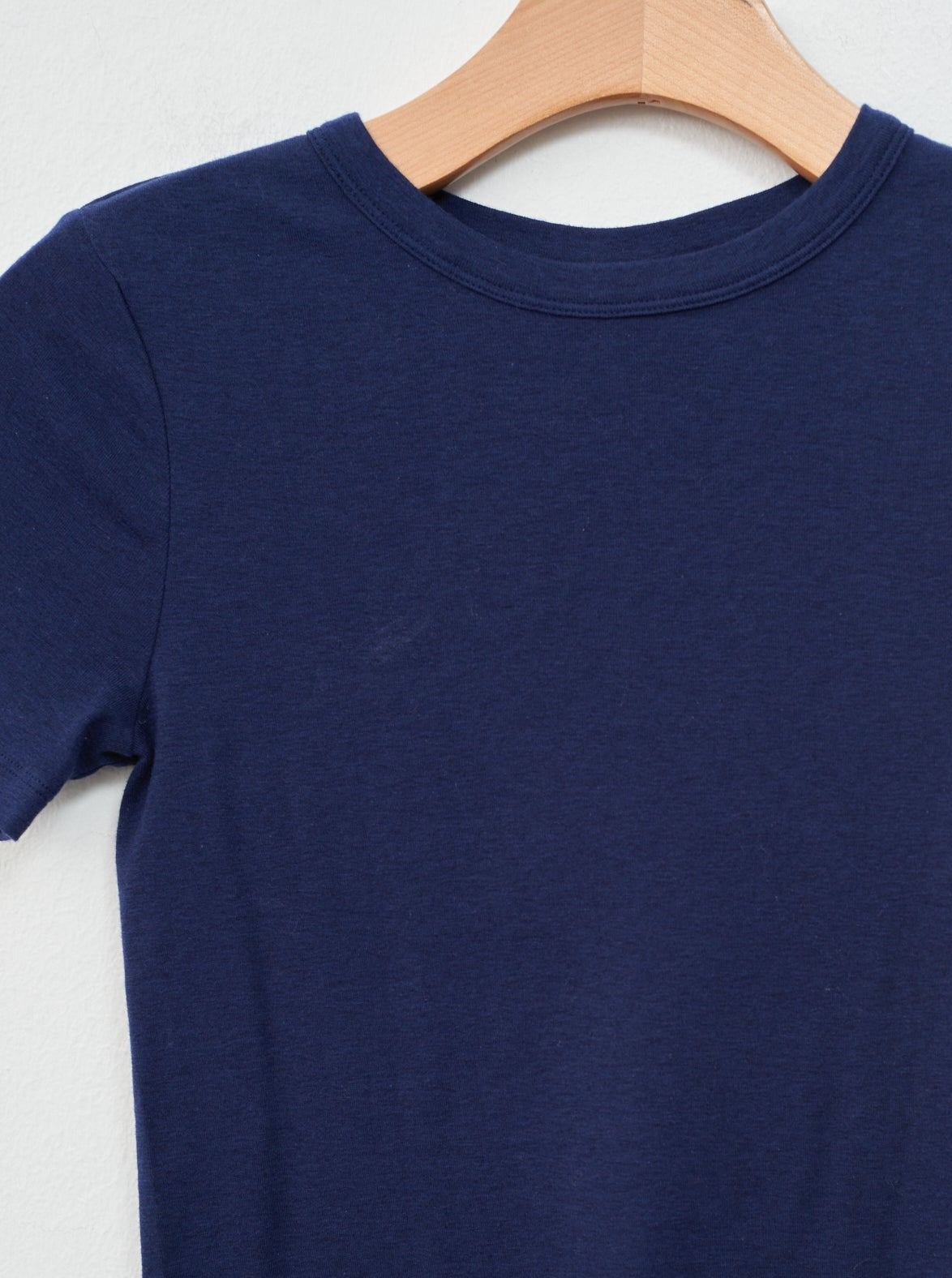 Namu Shop - Babaco Cotton/Silk Basic T-Shirt - Navy