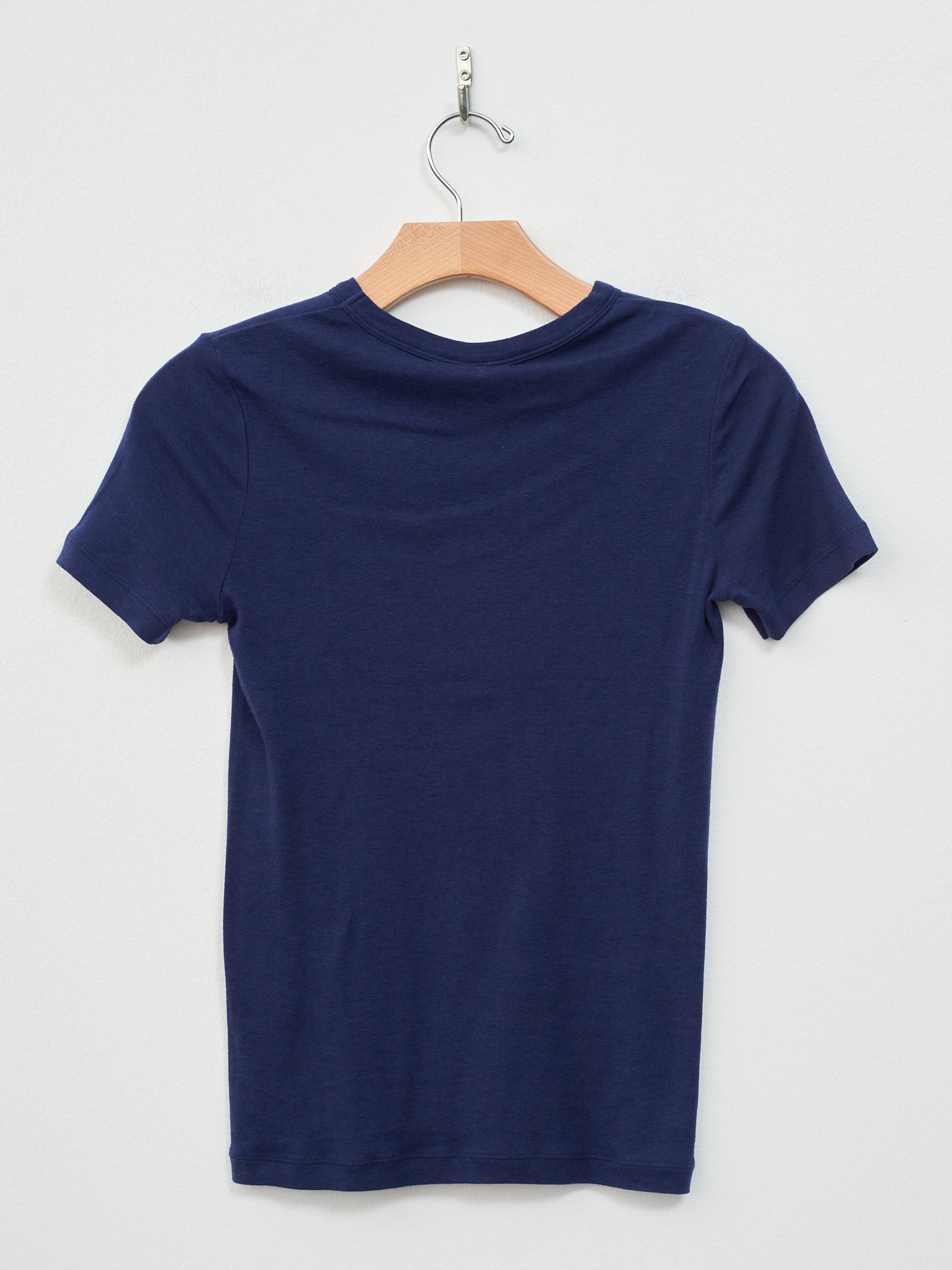 Namu Shop - Babaco Cotton/Silk Basic T-Shirt - Navy