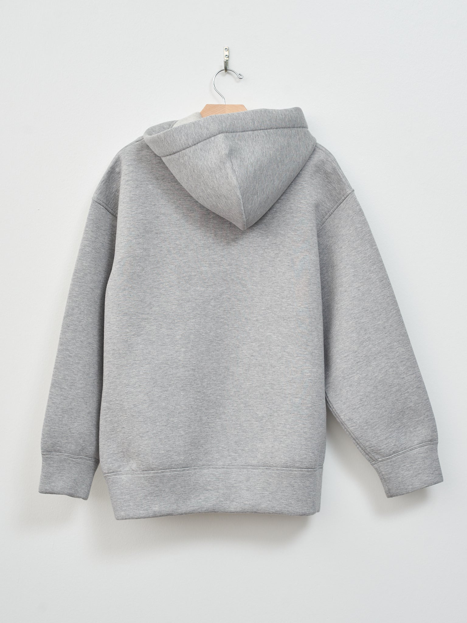 Namu Shop - Unfil Double Facing Jersey Oversized Zip Parka - Heather Gray