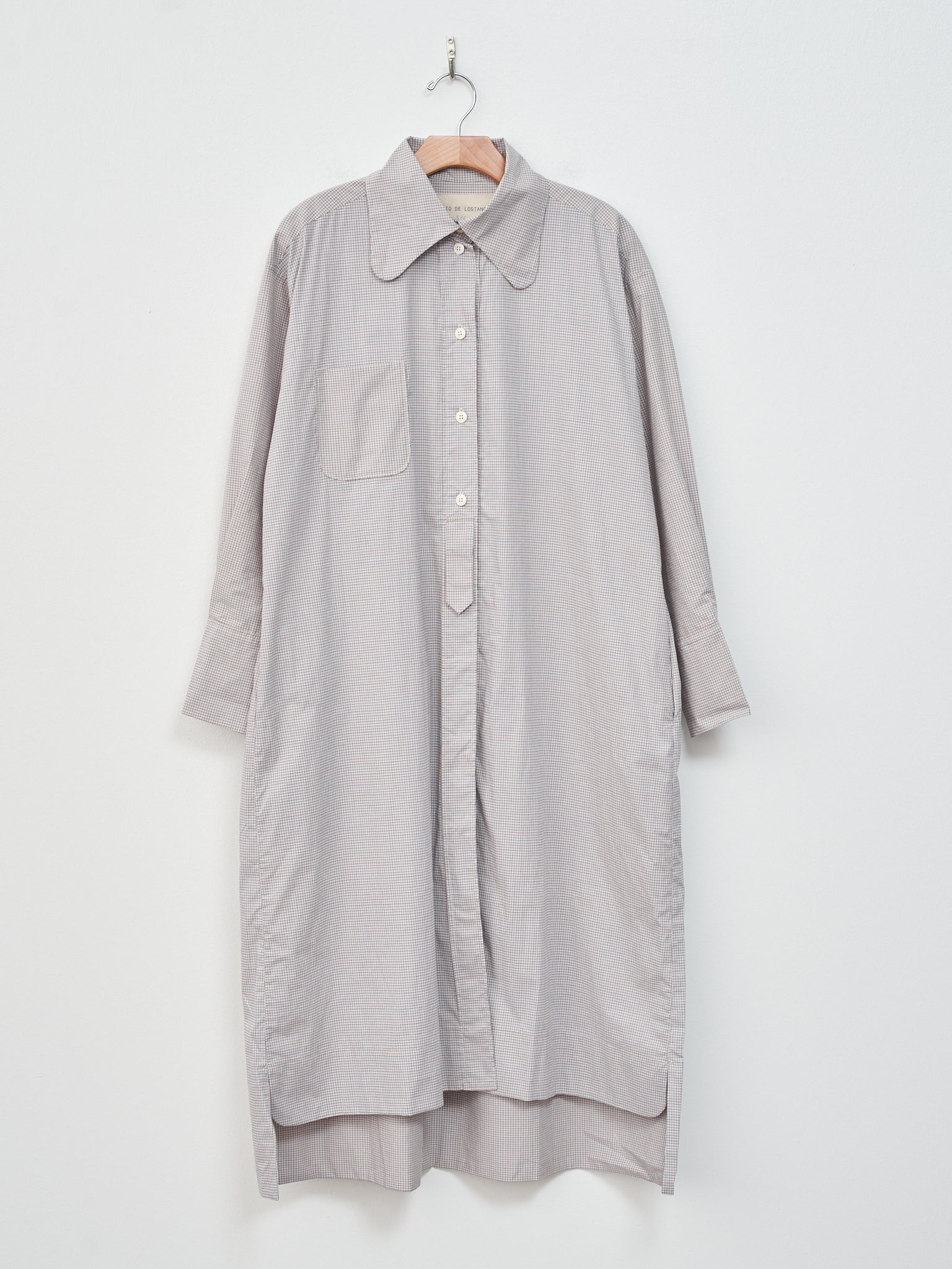 Namu Shop - Studio de Lostanges Long Collar Dress - Red x Blue Check