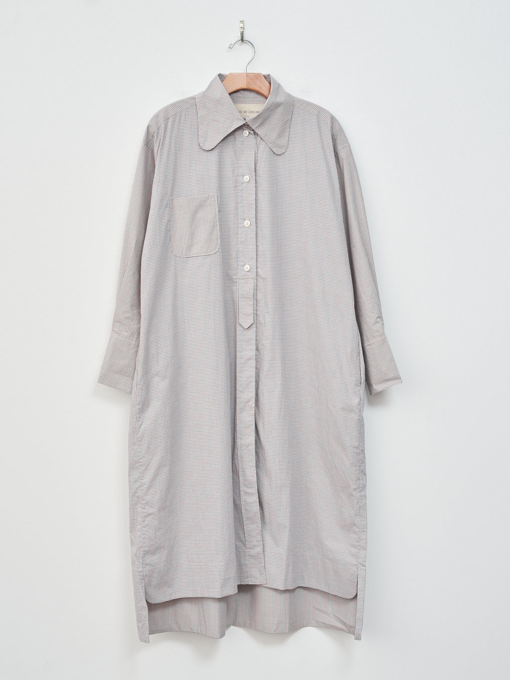 Namu Shop - Studio de Lostanges Long Collar Dress - Red x Blue Check