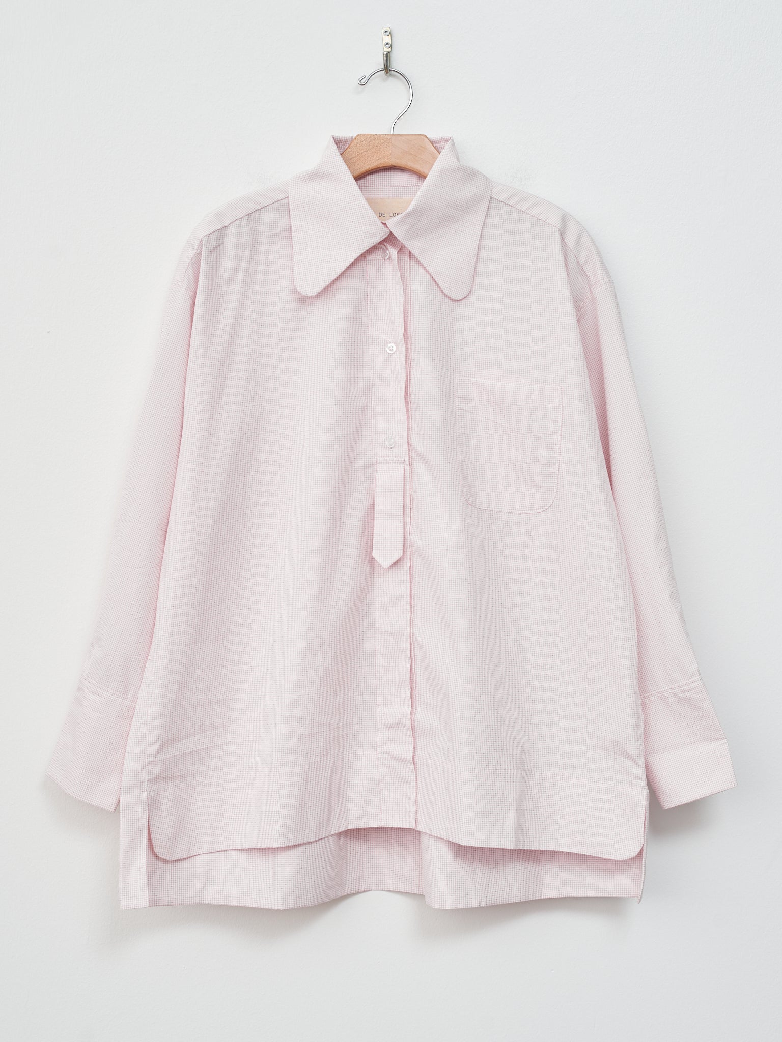 Namu Shop - Studio de Lostanges Long Collar Shirt - Red Check