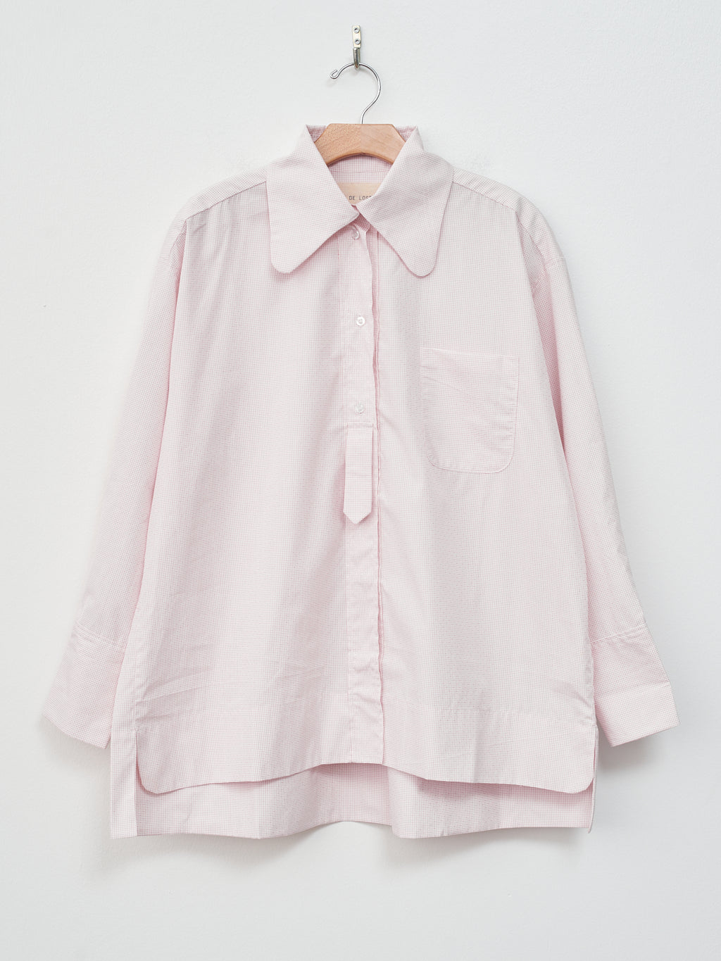 Namu Shop - Studio de Lostanges Long Collar Shirt - Red Check