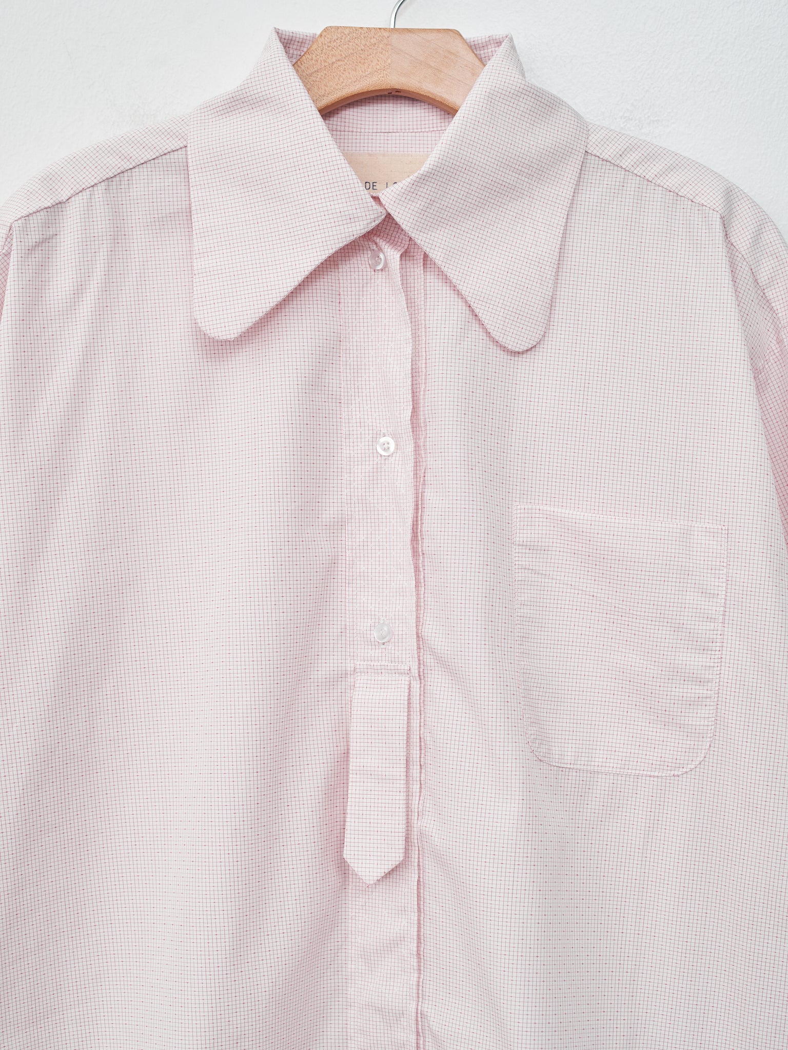 Namu Shop - Studio de Lostanges Long Collar Shirt - Red Check