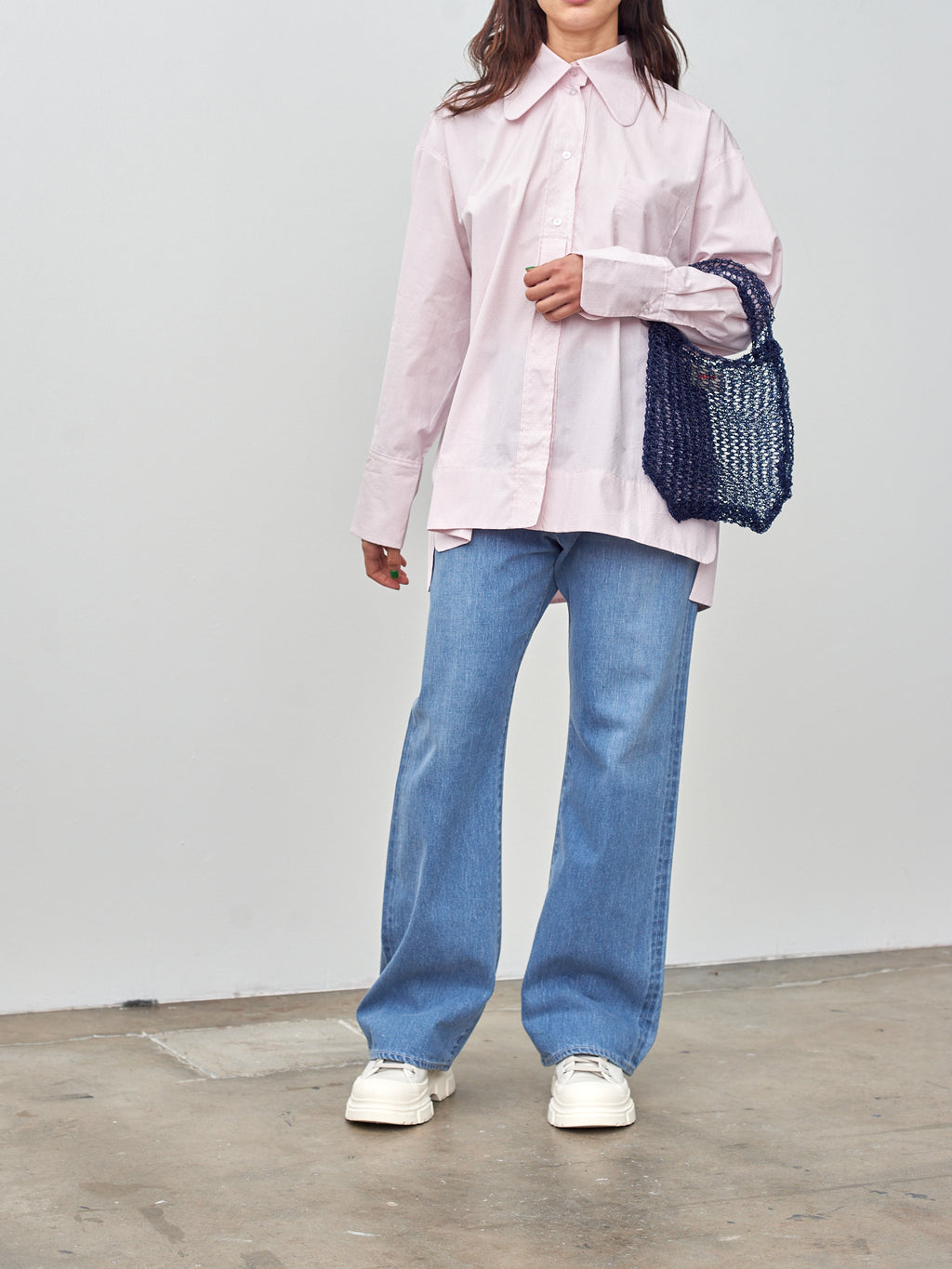 Namu Shop - Bielo Mesh Handbag - Navy