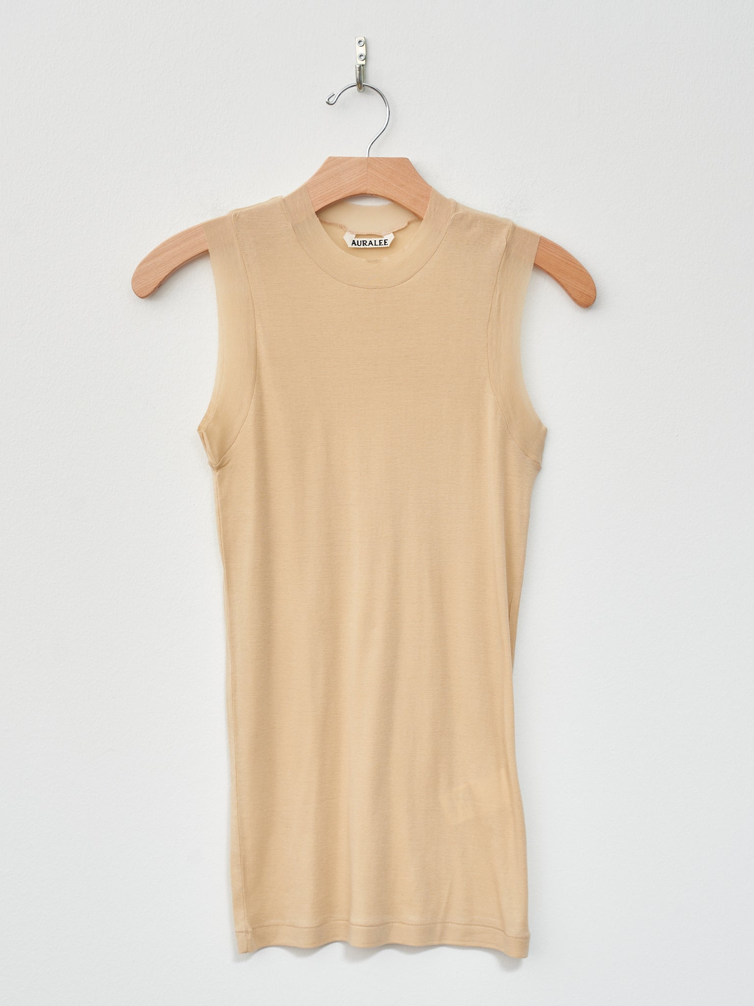 Namu Shop - Auralee Super High Gauge Sheer Rib Tank - Light Beige