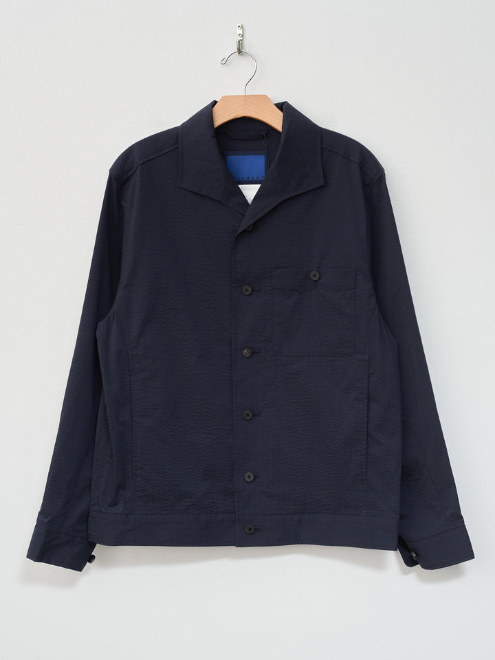 Namu Shop - Document Seersucker Easy Jacket - Dark Navy