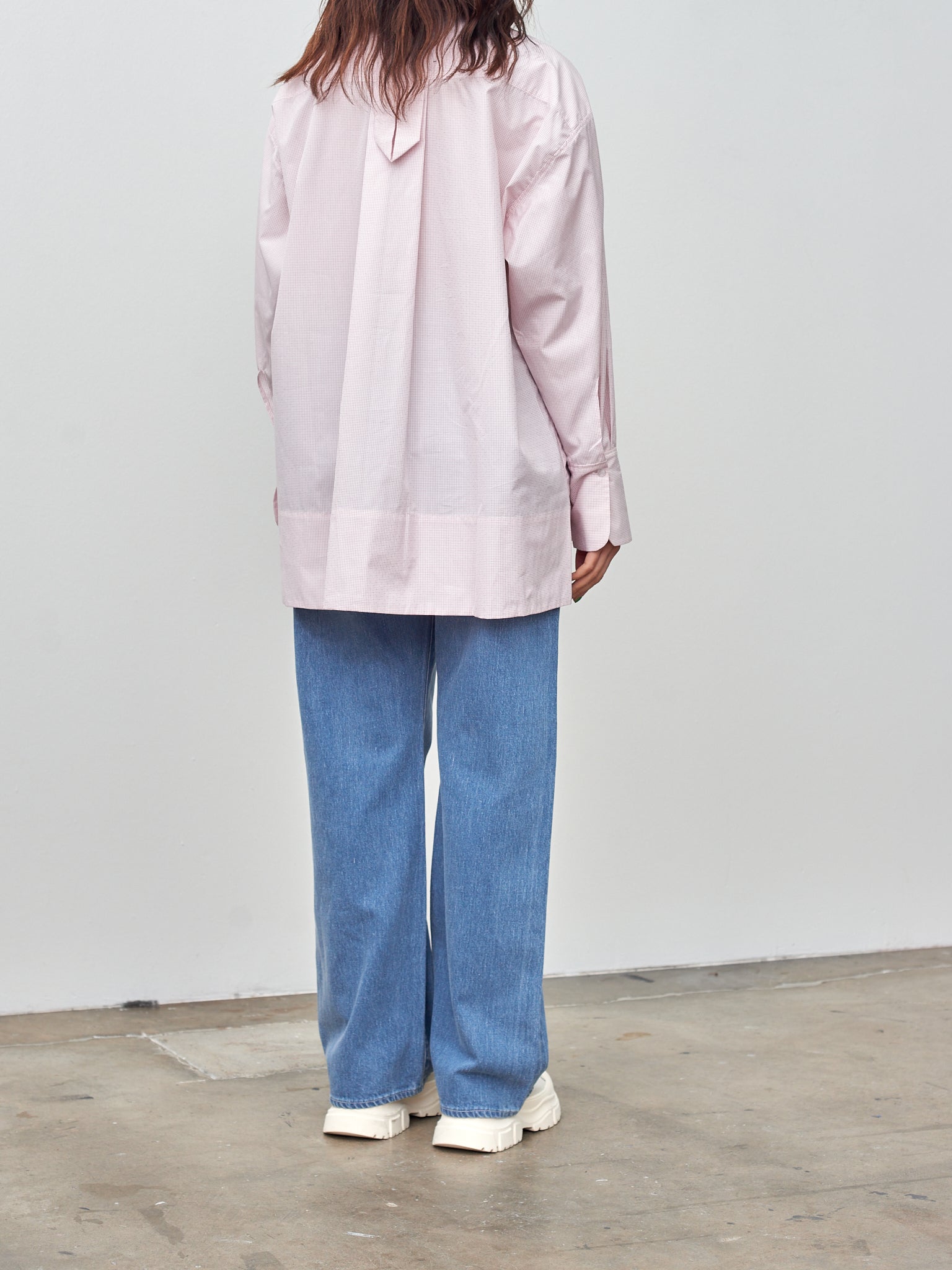 Namu Shop - Studio de Lostanges Long Collar Shirt - Red Check