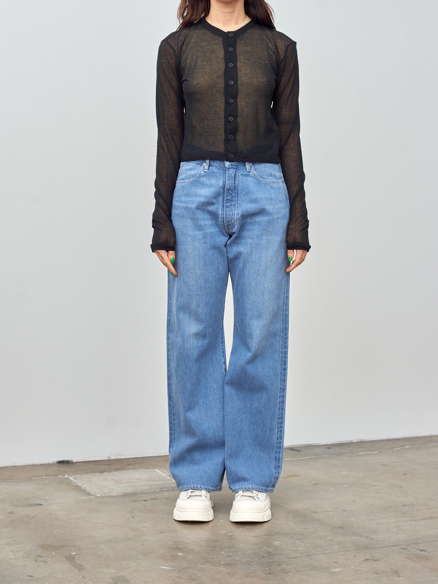 Namu Shop - Auralee Selvedge Faded Light Denim Pants - Light Indigo