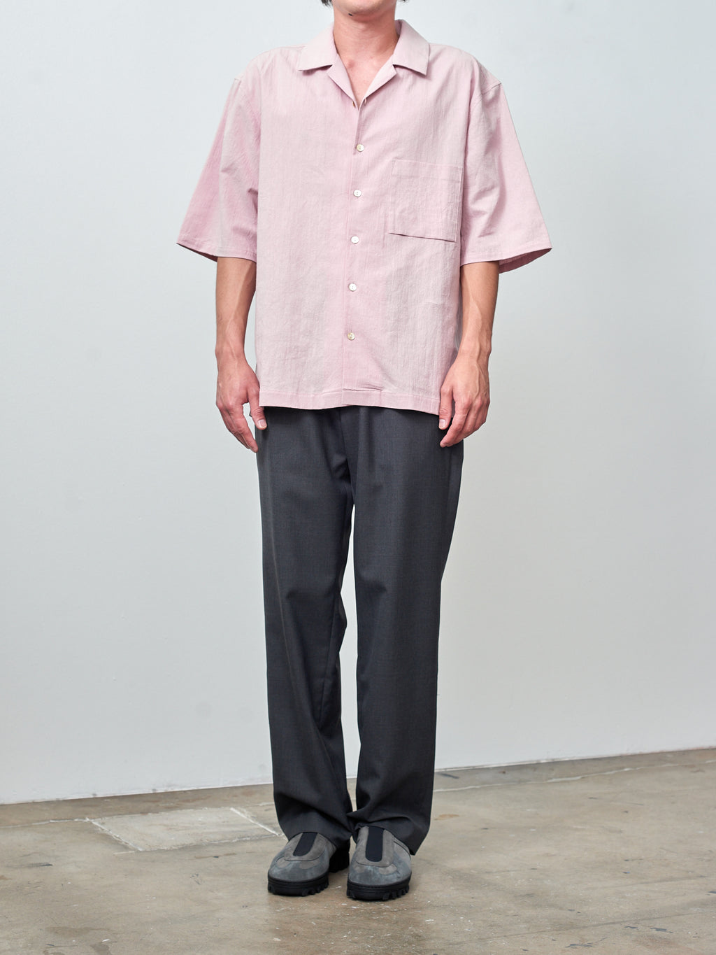Namu Shop - S.K. Manor Hill Aloha Shirt - Rose Cotton Linen