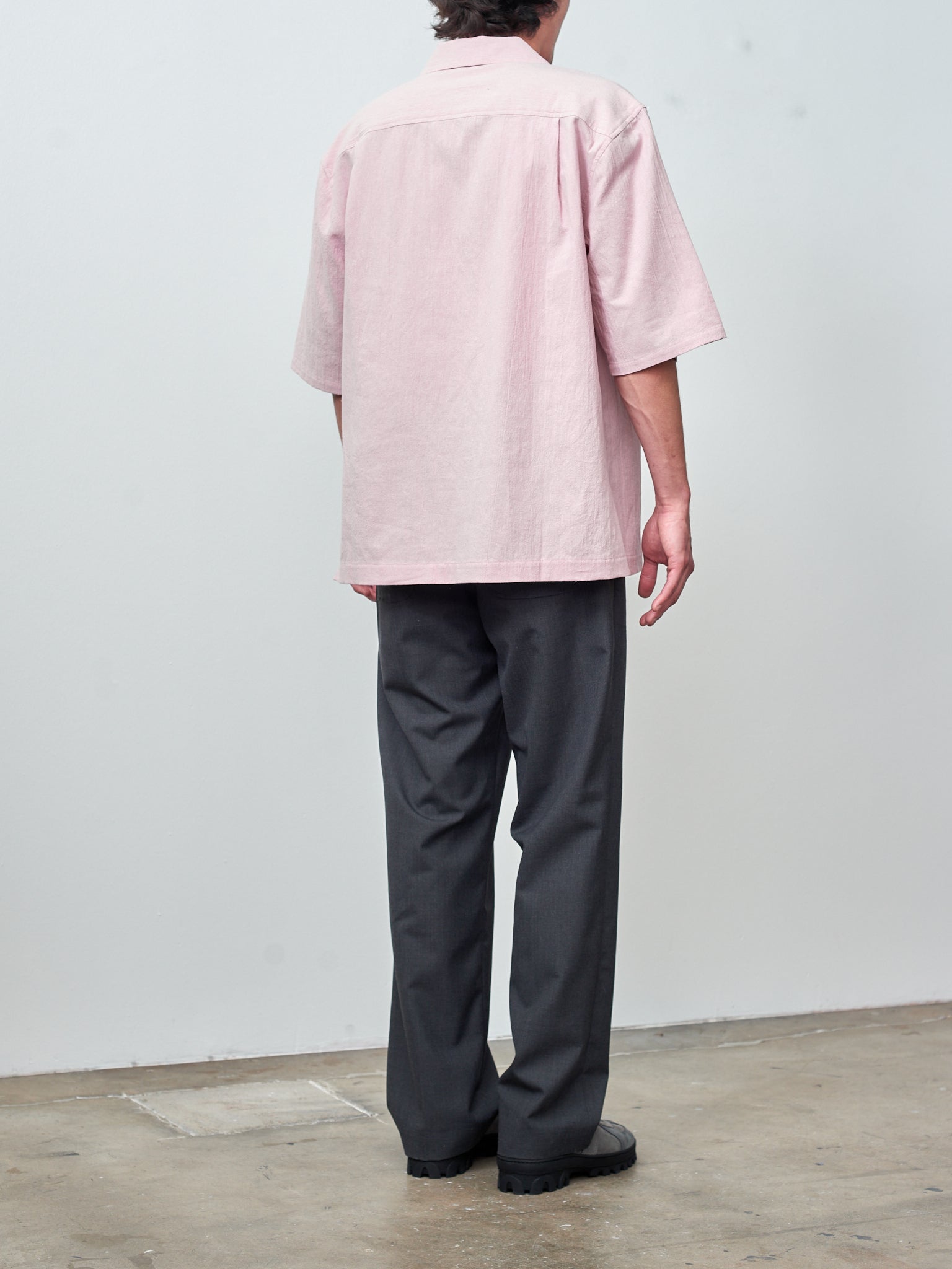 Namu Shop - S.K. Manor Hill Aloha Shirt - Rose Cotton Linen