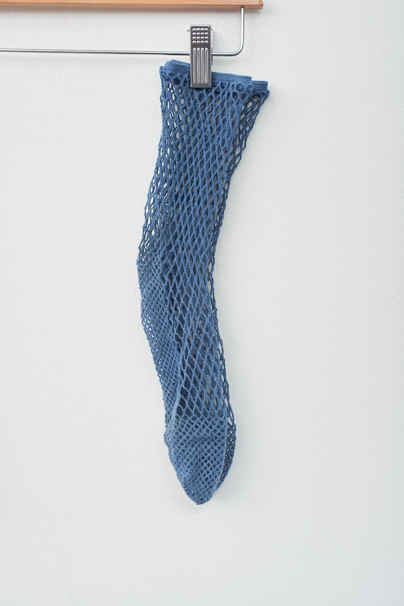 Namu Shop - Babaco Fishnet Socks - Blue, Ivory
