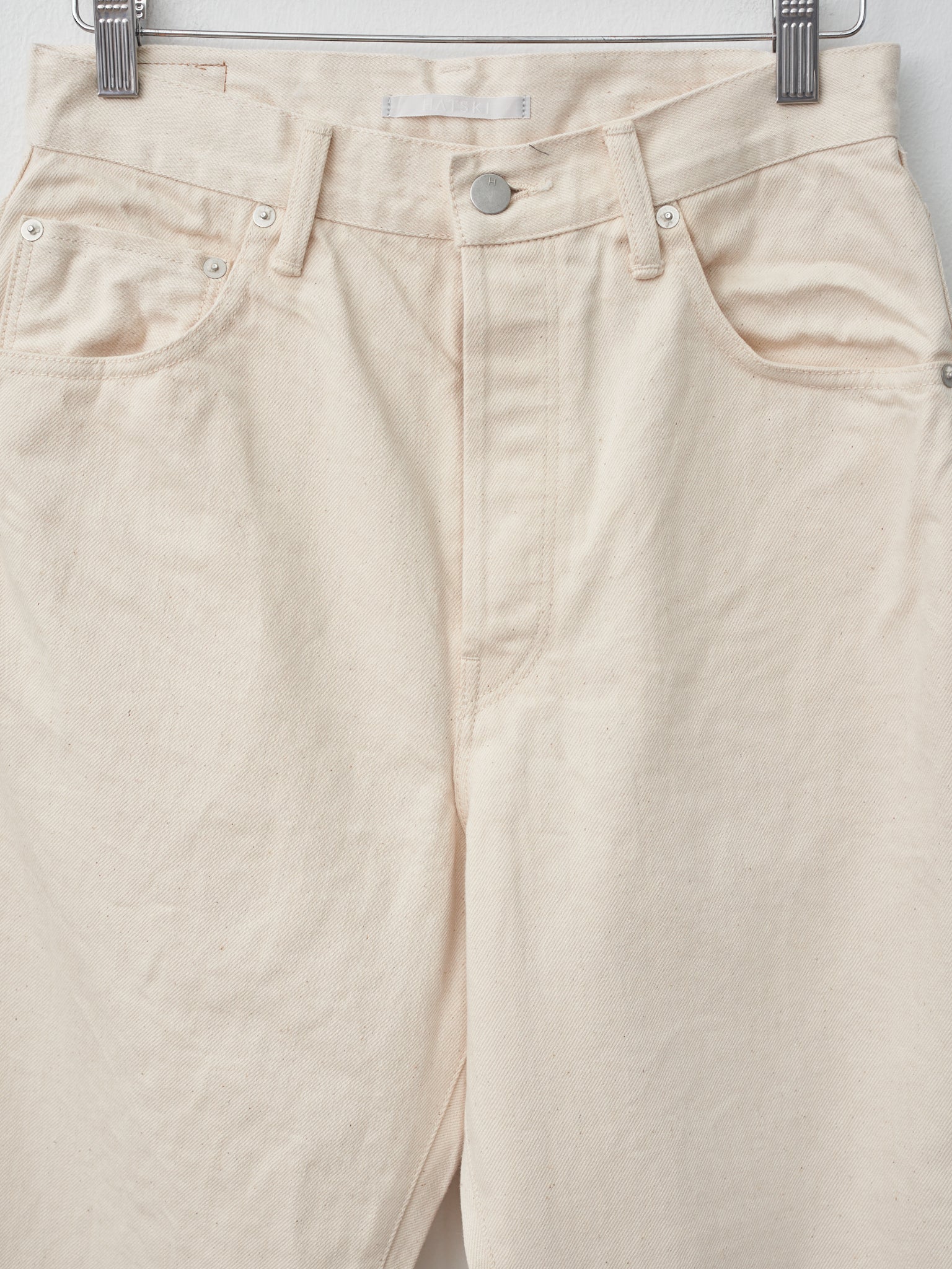 Namu Shop - Hatski Back Buckle Denim - Ecru