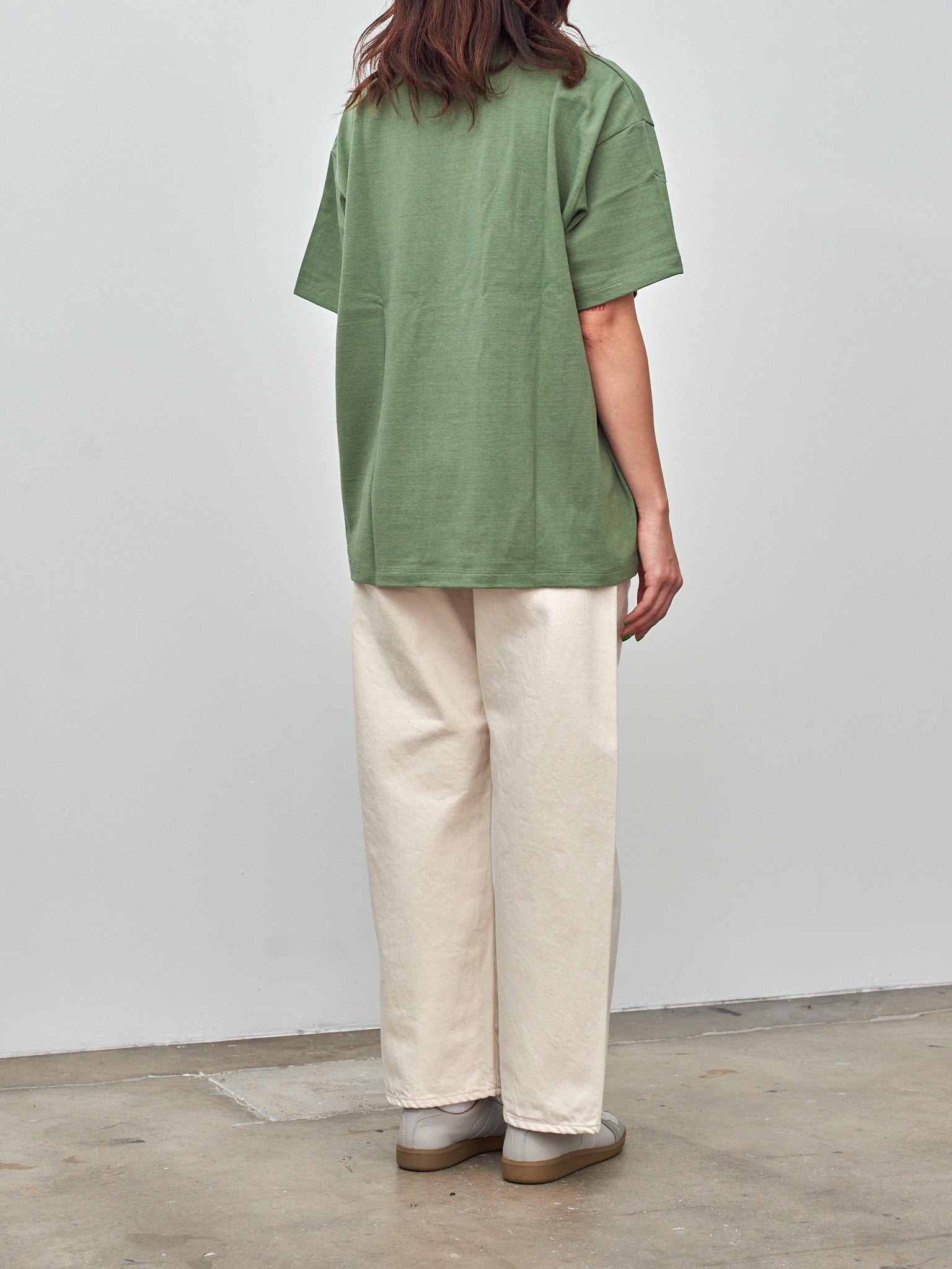 Namu Shop - Yoko Sakamoto Mock Neck T-Shirt - Heather Green