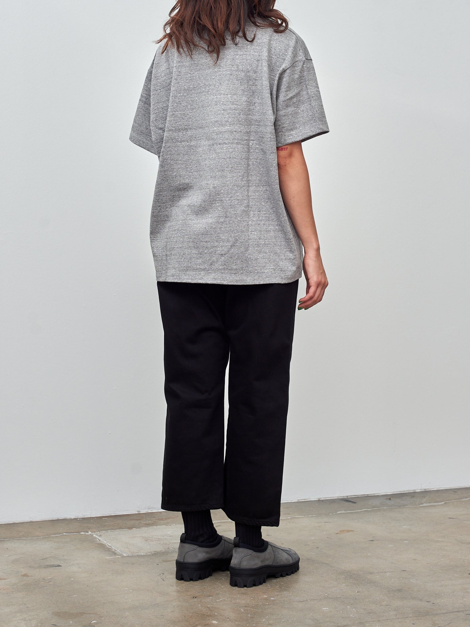 Namu Shop - Yoko Sakamoto Mock Neck T-Shirt - Heather Gray