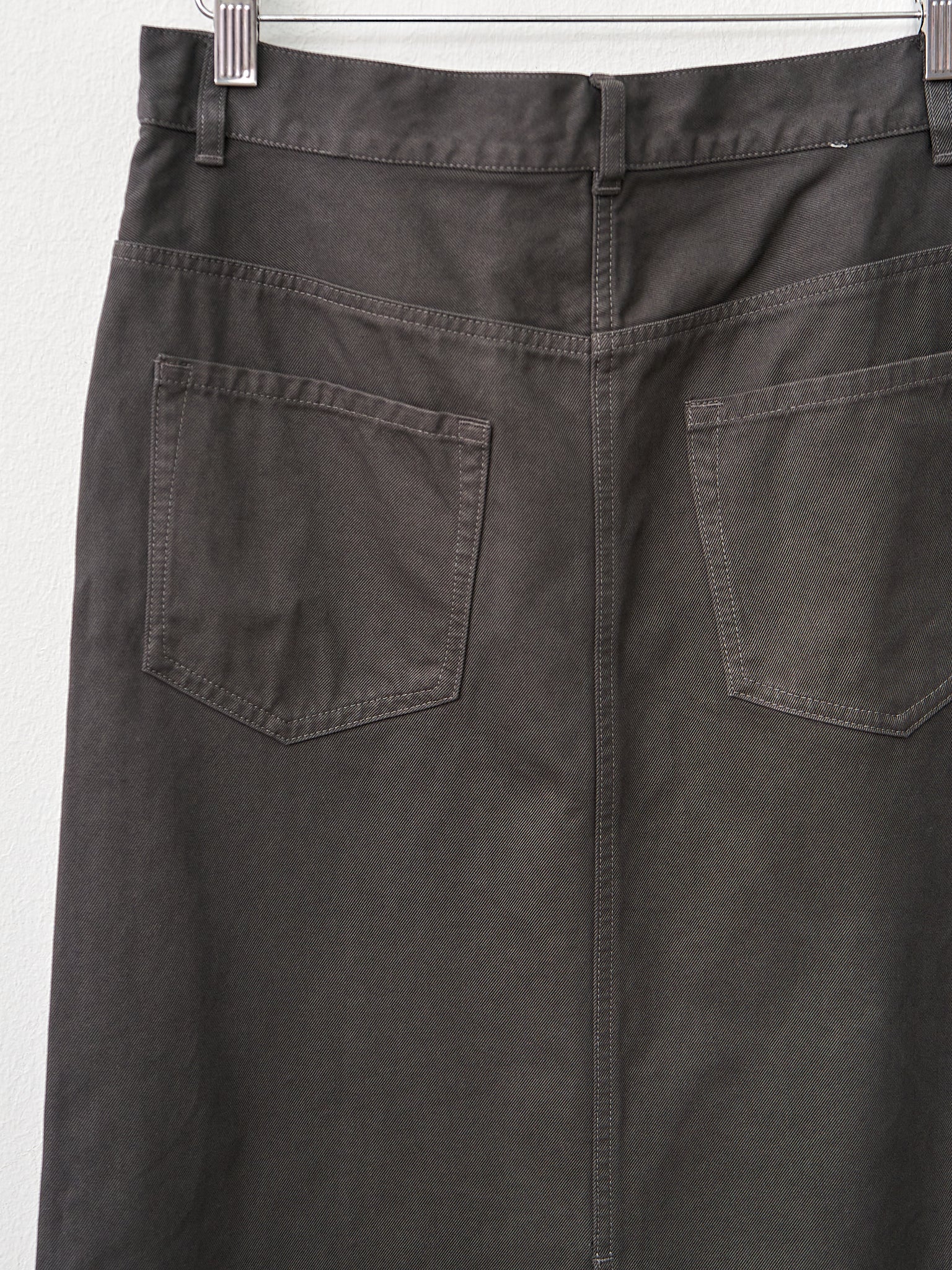 Namu Shop - Yleve Cotton Twill Garment Dye Skirt - Gray