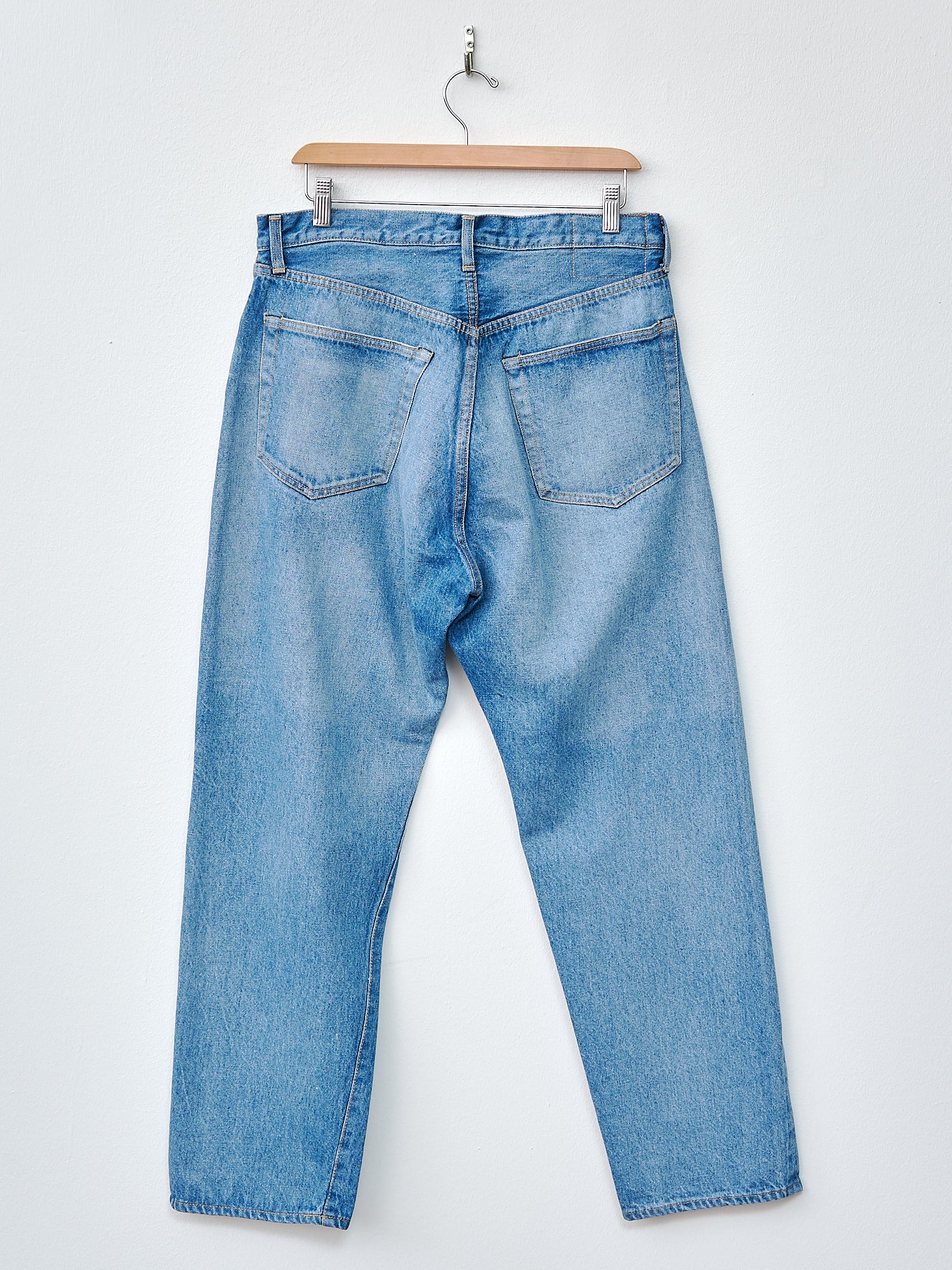 Namu Shop - Kaptain Sunshine 5P Zipper Front Denim Pants - Indigo Vintage Wash